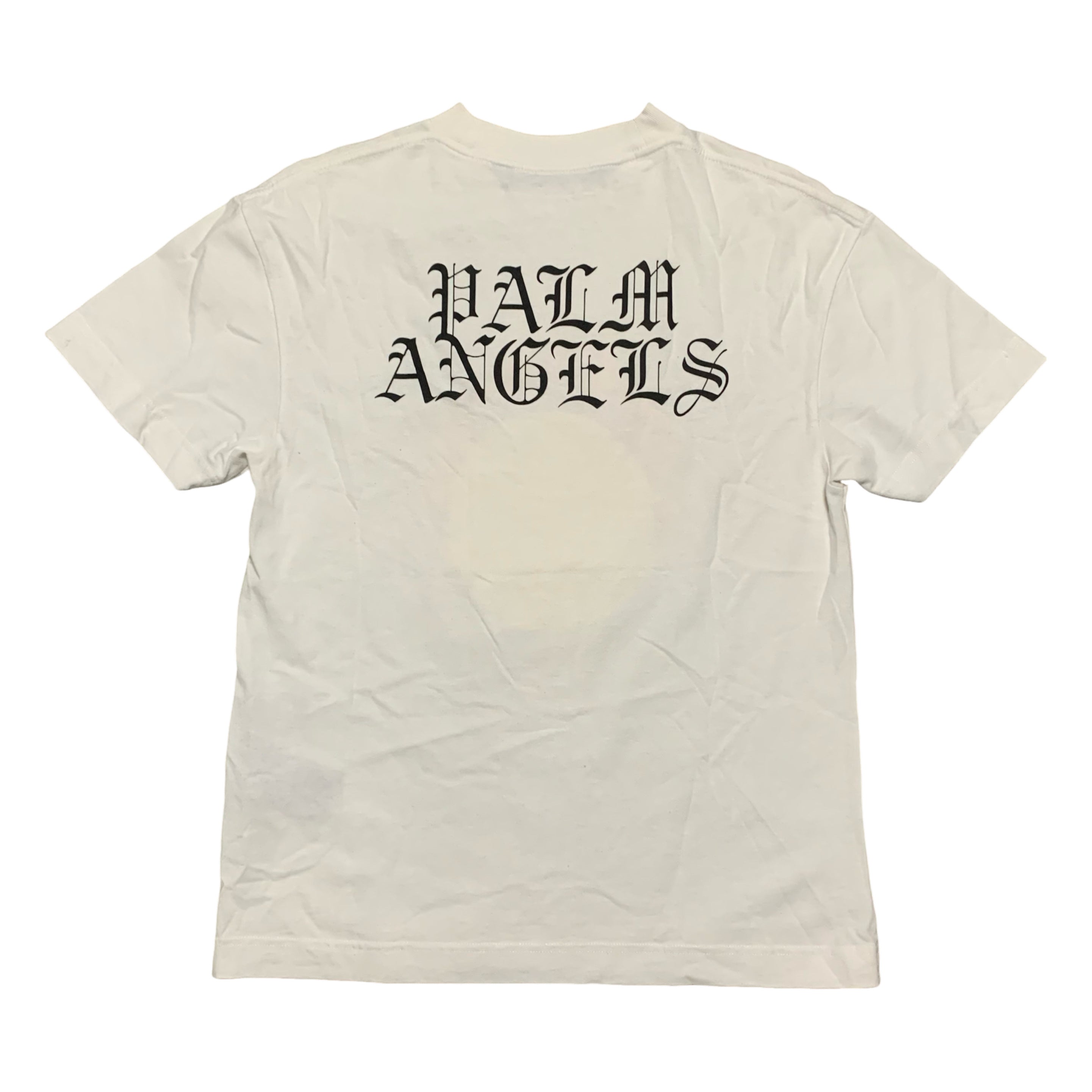Palm Angels XS Burning Head White Tee 2021