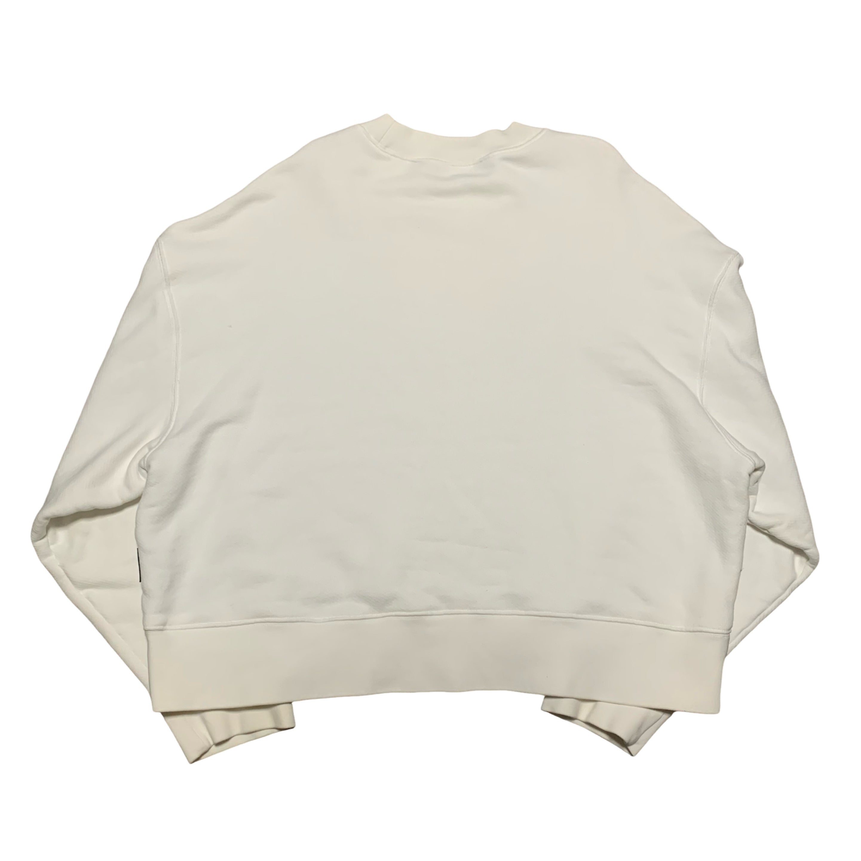 Palm Angels Large Gecko Graphic White Sweatshirt Crewneck