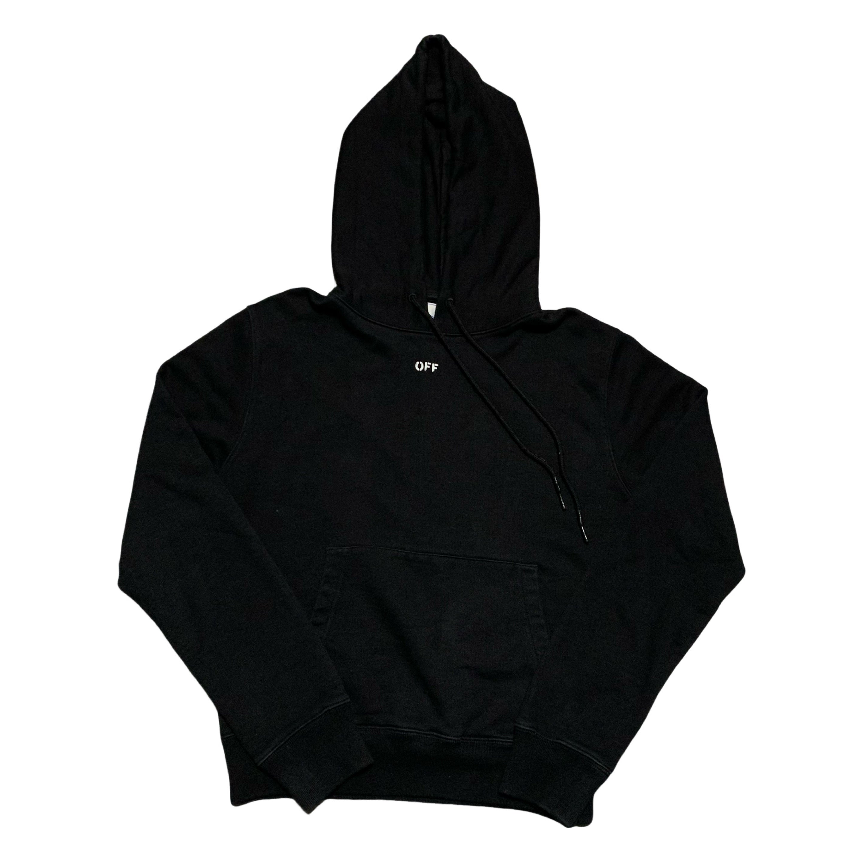 Off White Small Stencil Arrows Black Hoodie Virgil Abloh