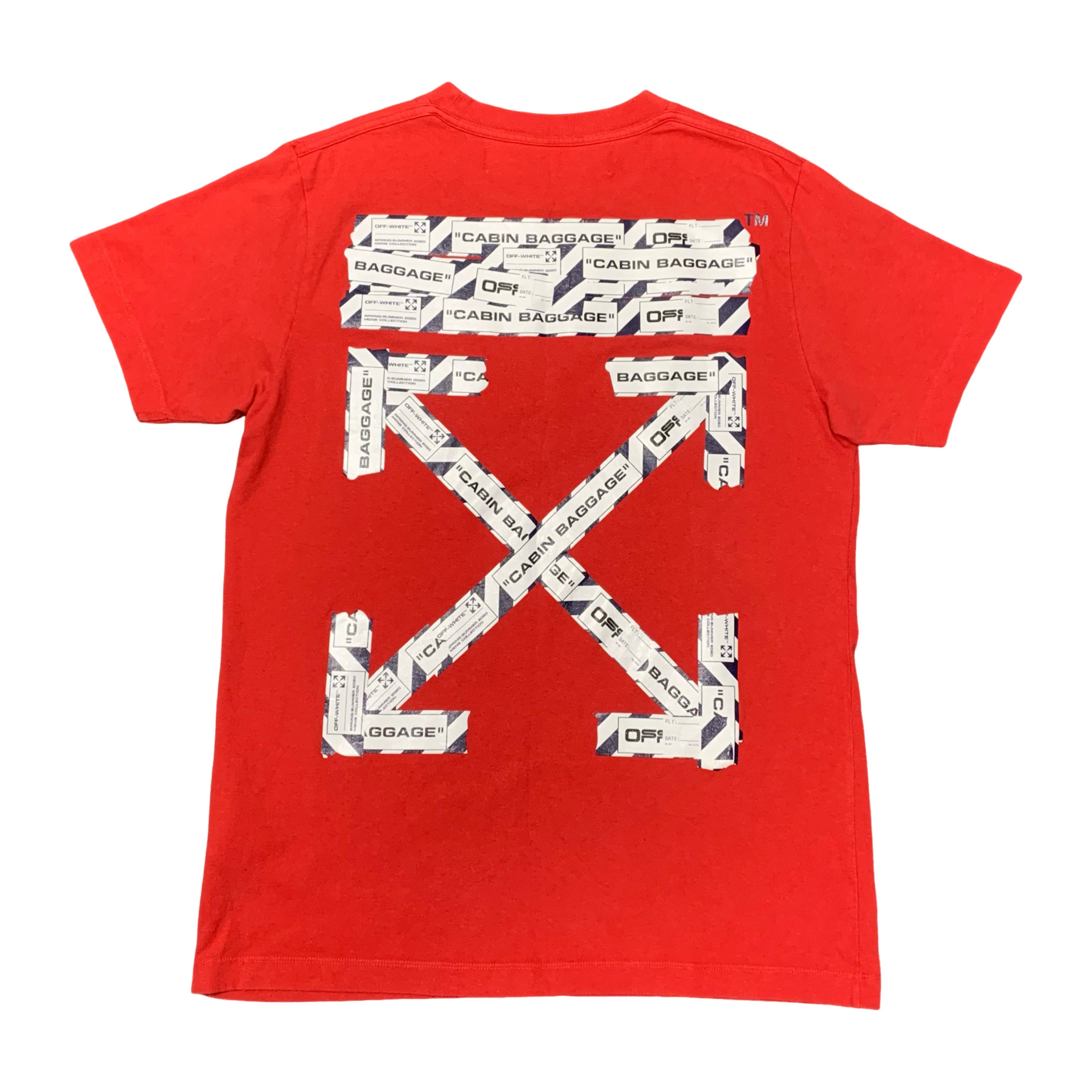 Off White Medium Tee Airport Arrows Red T-Shirt Virgil Abloh