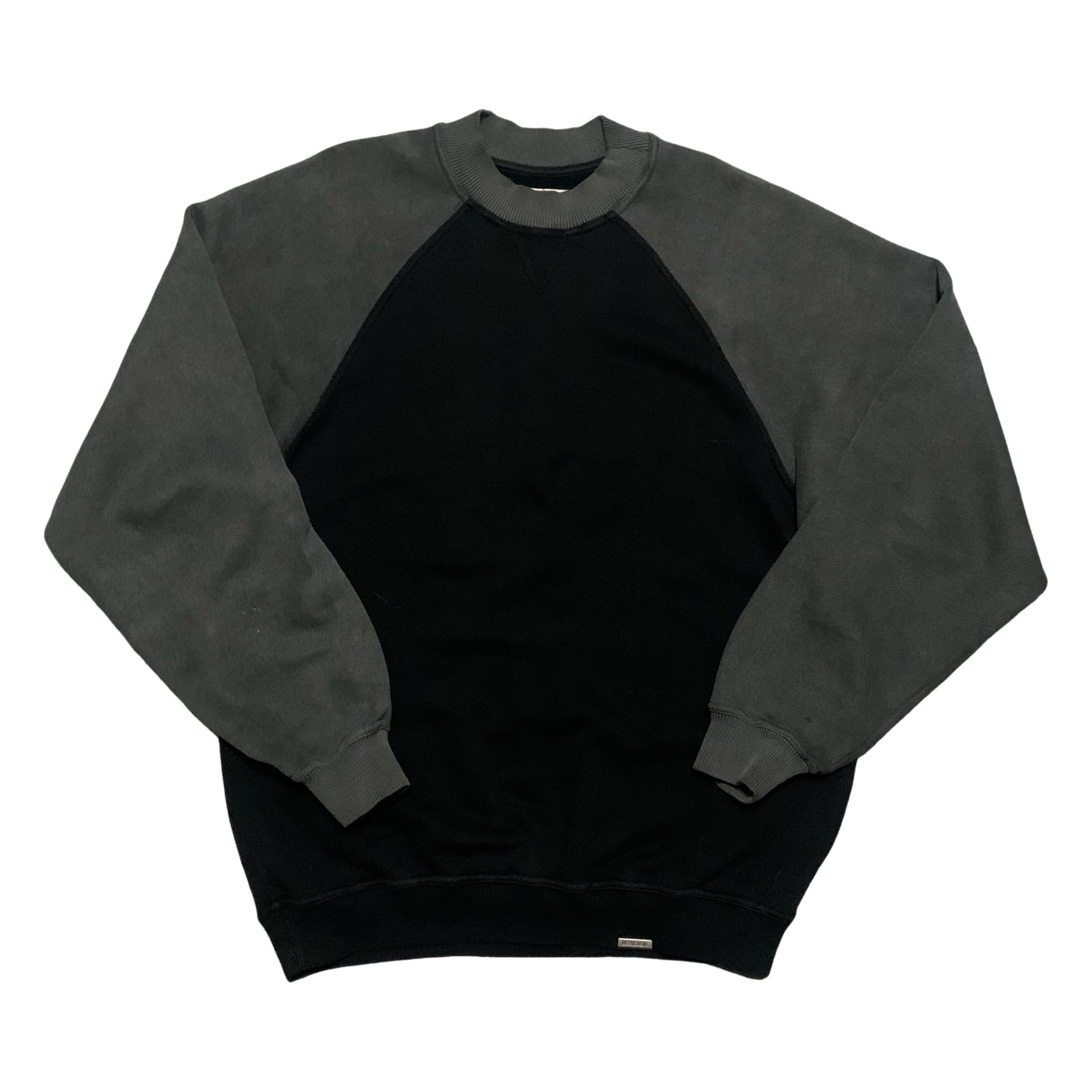 Represent Small Blanks Raglan Black Grey Sweater Sweatshirt Crewneck