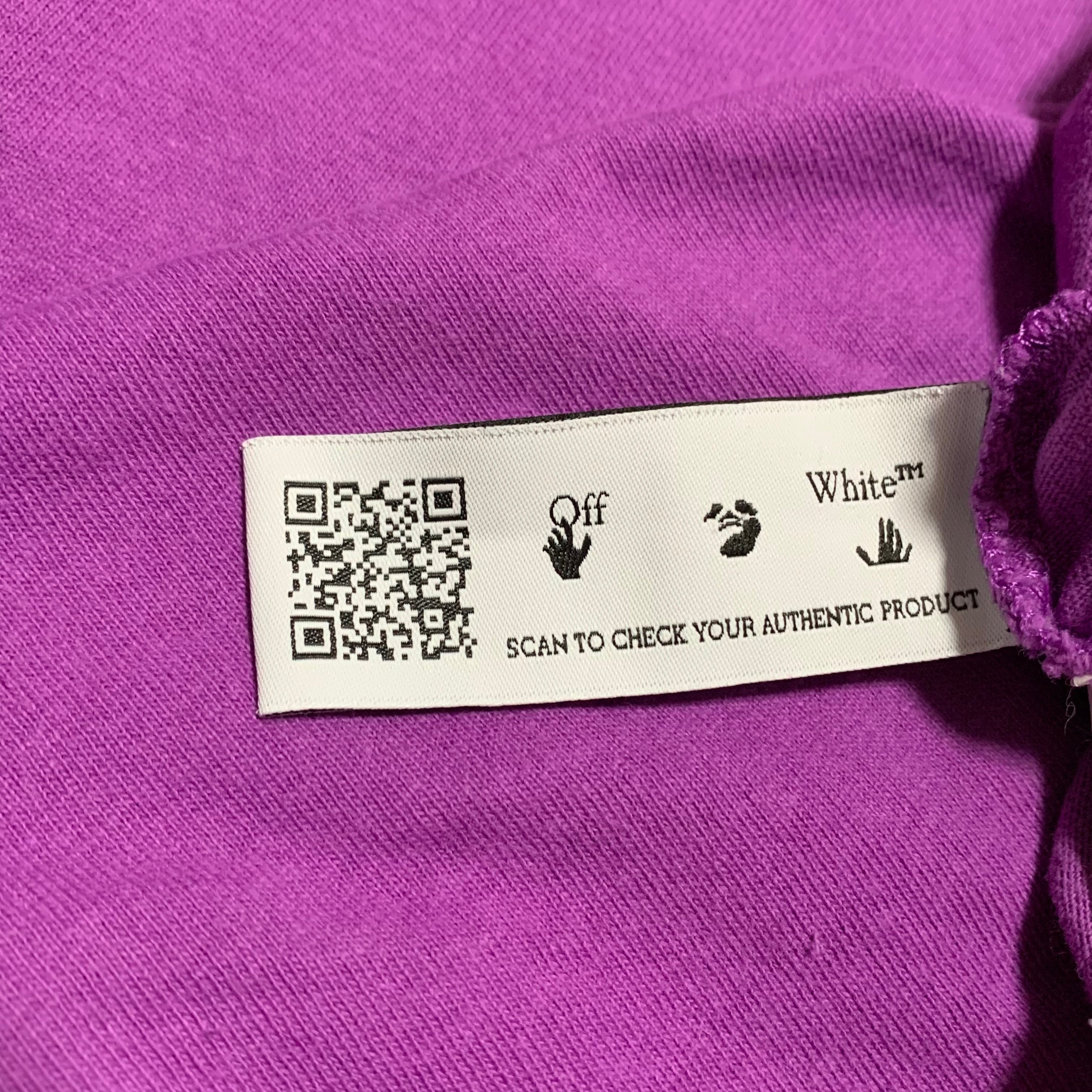 Off White Large Diag Tab Purple Tee Virgil Abloh