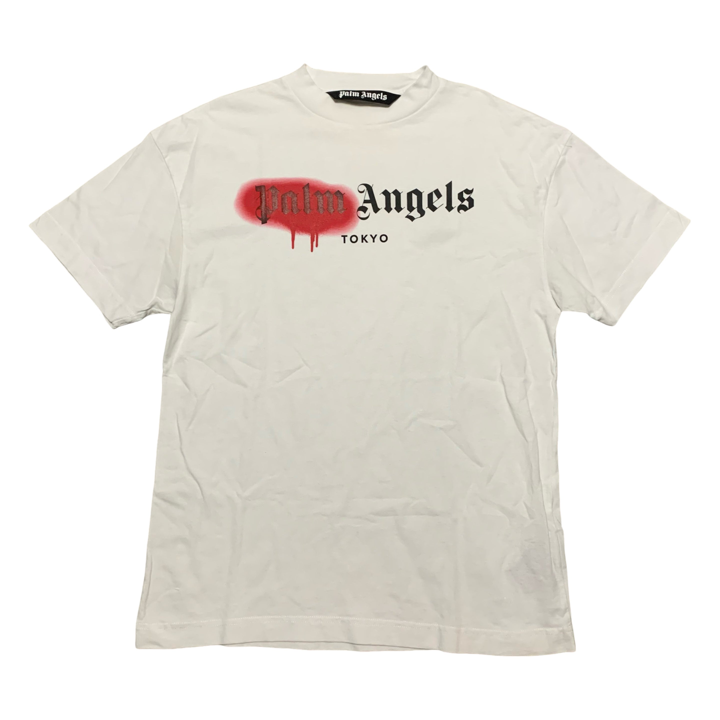 Palm Angels Medium Tokyo Sprayed White Tee