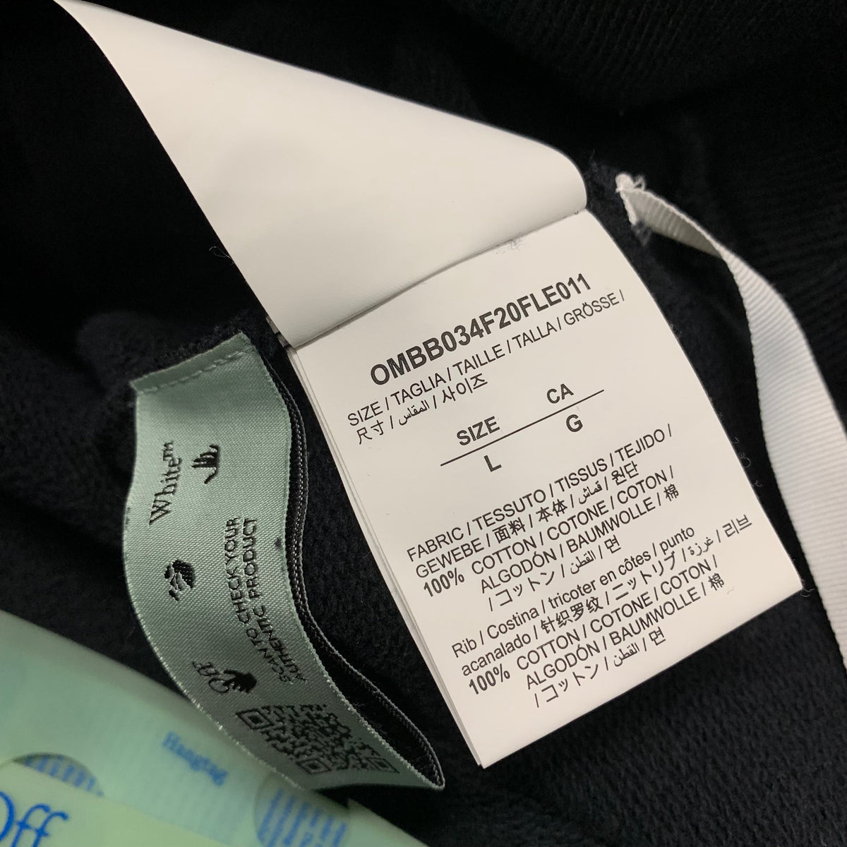 Off White Large Hoodie Pascal Skeleton Arrows Black Hoodie Virgil Abloh