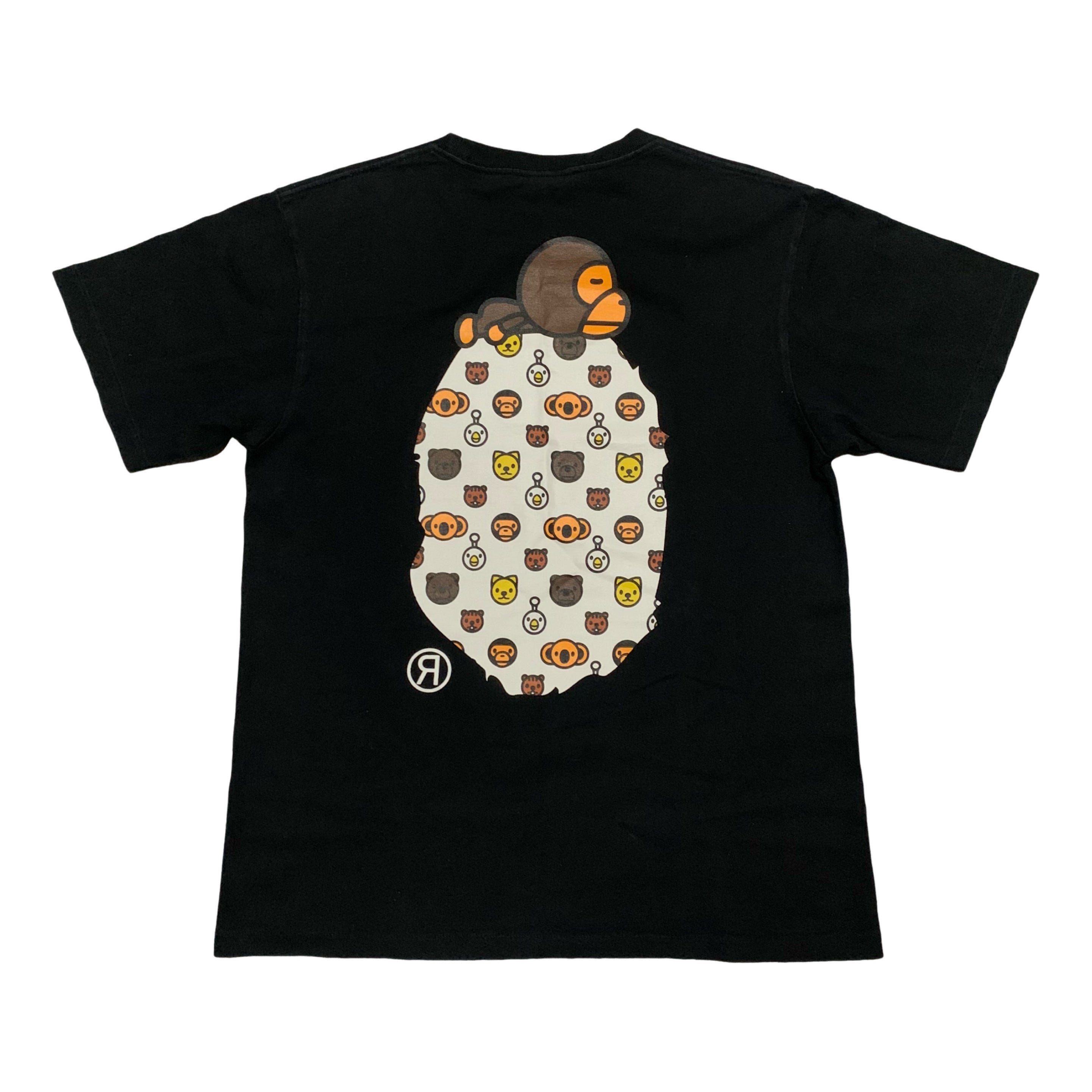 Bape Medium Baby Milo Ape Head Black Tee