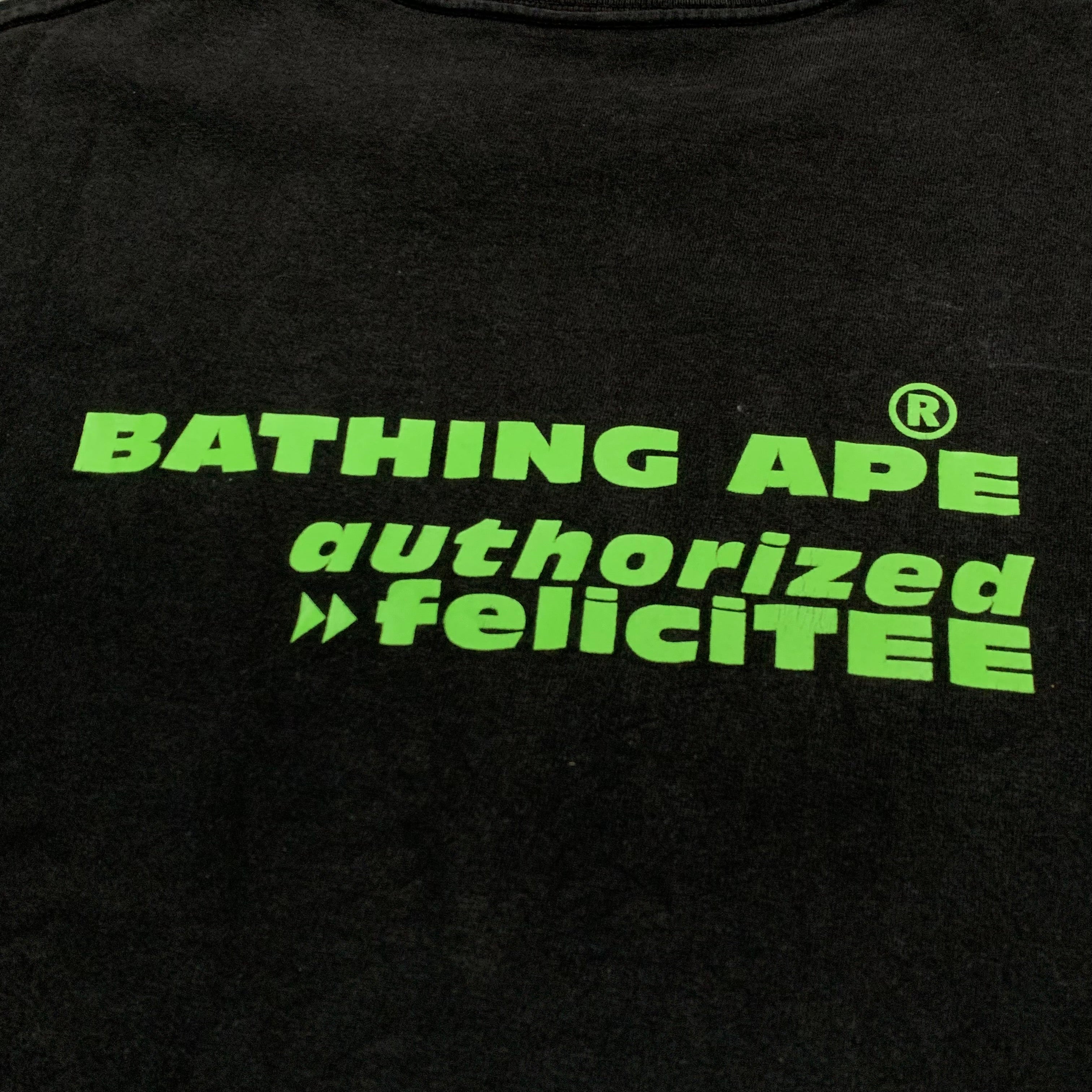 Bape Medium Roaringdnoar Black Tee A Bathing Ape Vintage