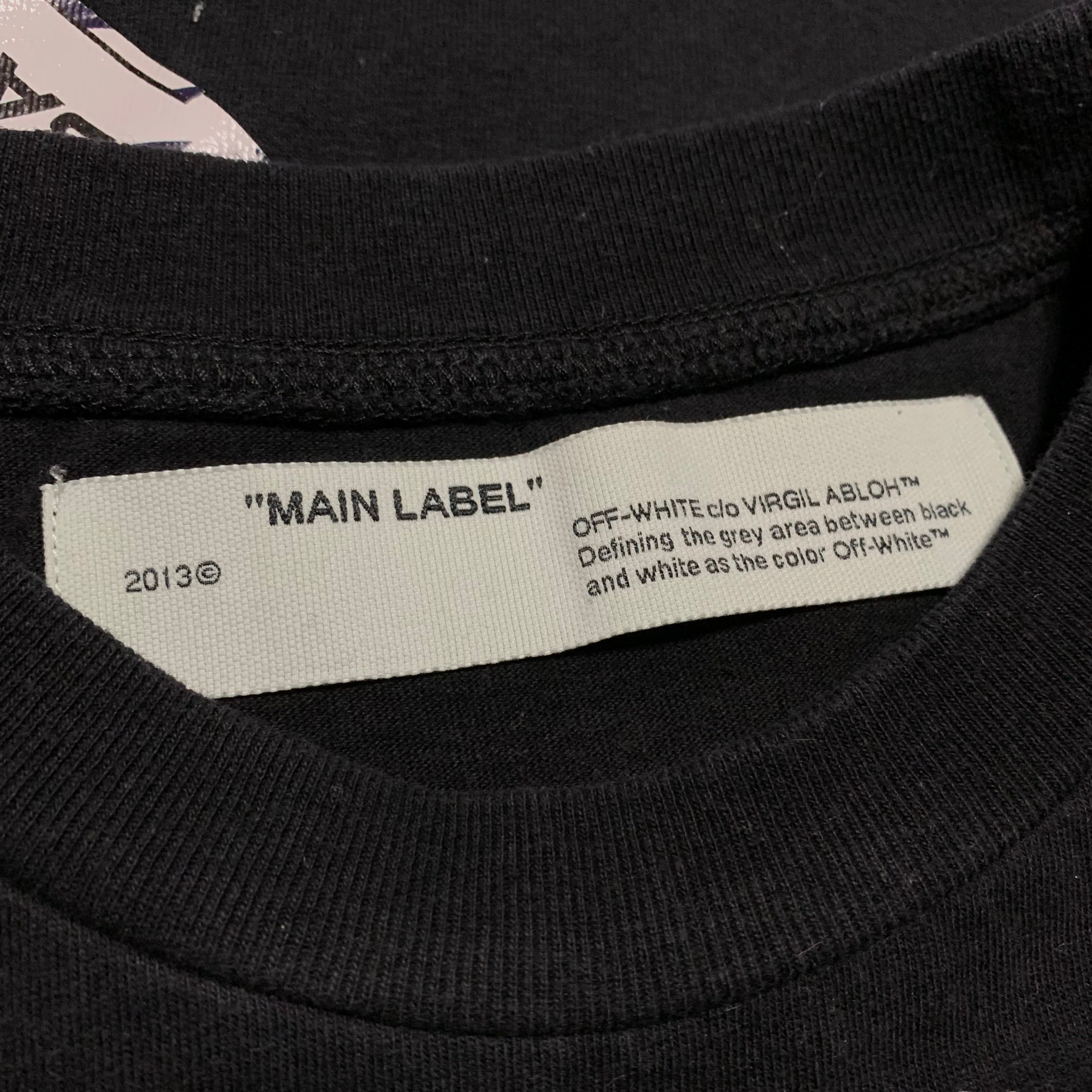 Off White Small Airport Arrows Black Tee Virgil Abloh