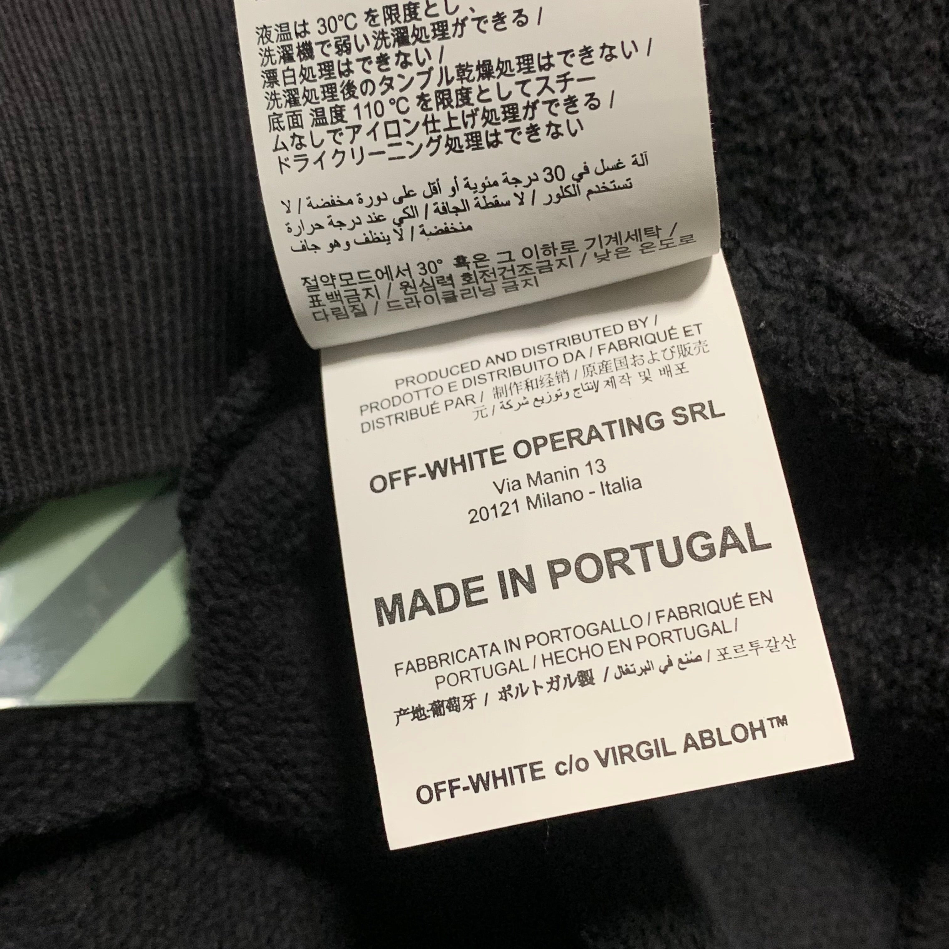 Off White Small Hand Logo Off Black Hoodie Virgil Abloh 2020