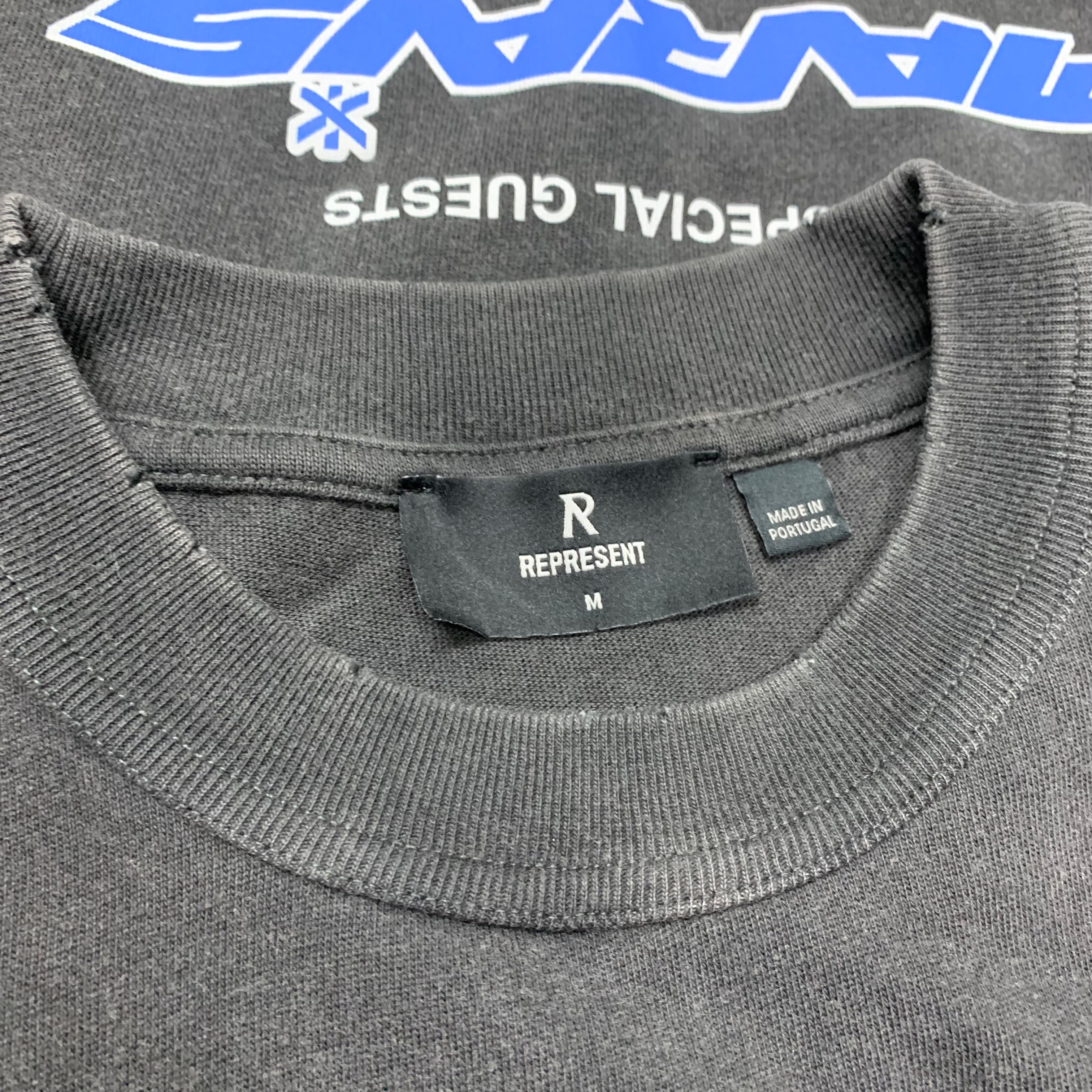 Represent Medium Tee Marias Logo 20th Anniversary Stained Black T-Shirt