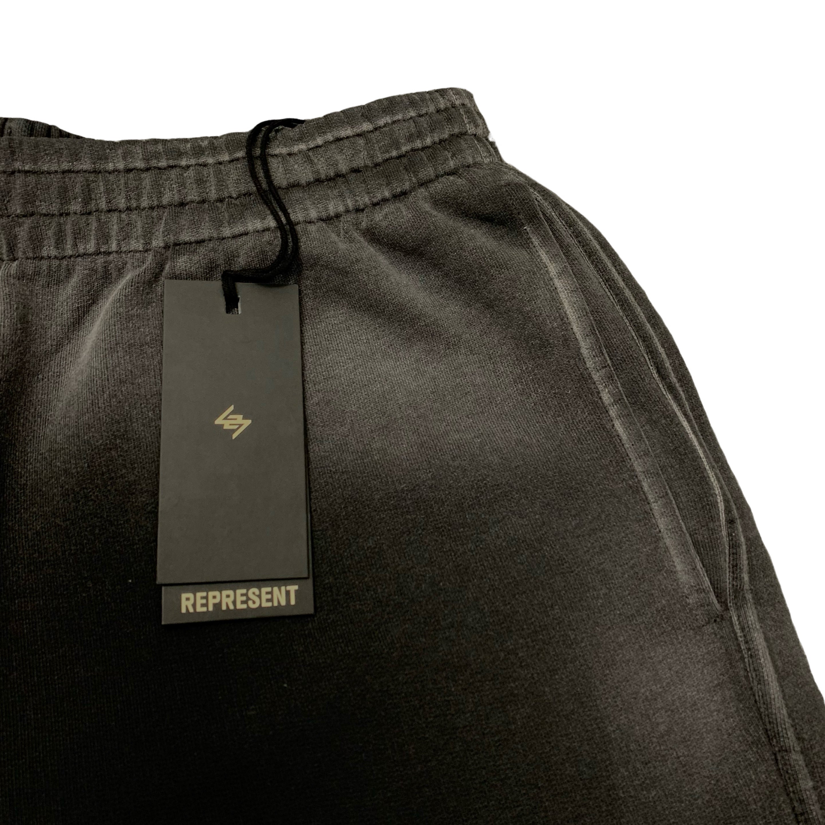 Represent Medium Shorts 247 Motion Aged Black Shorts Bottoms