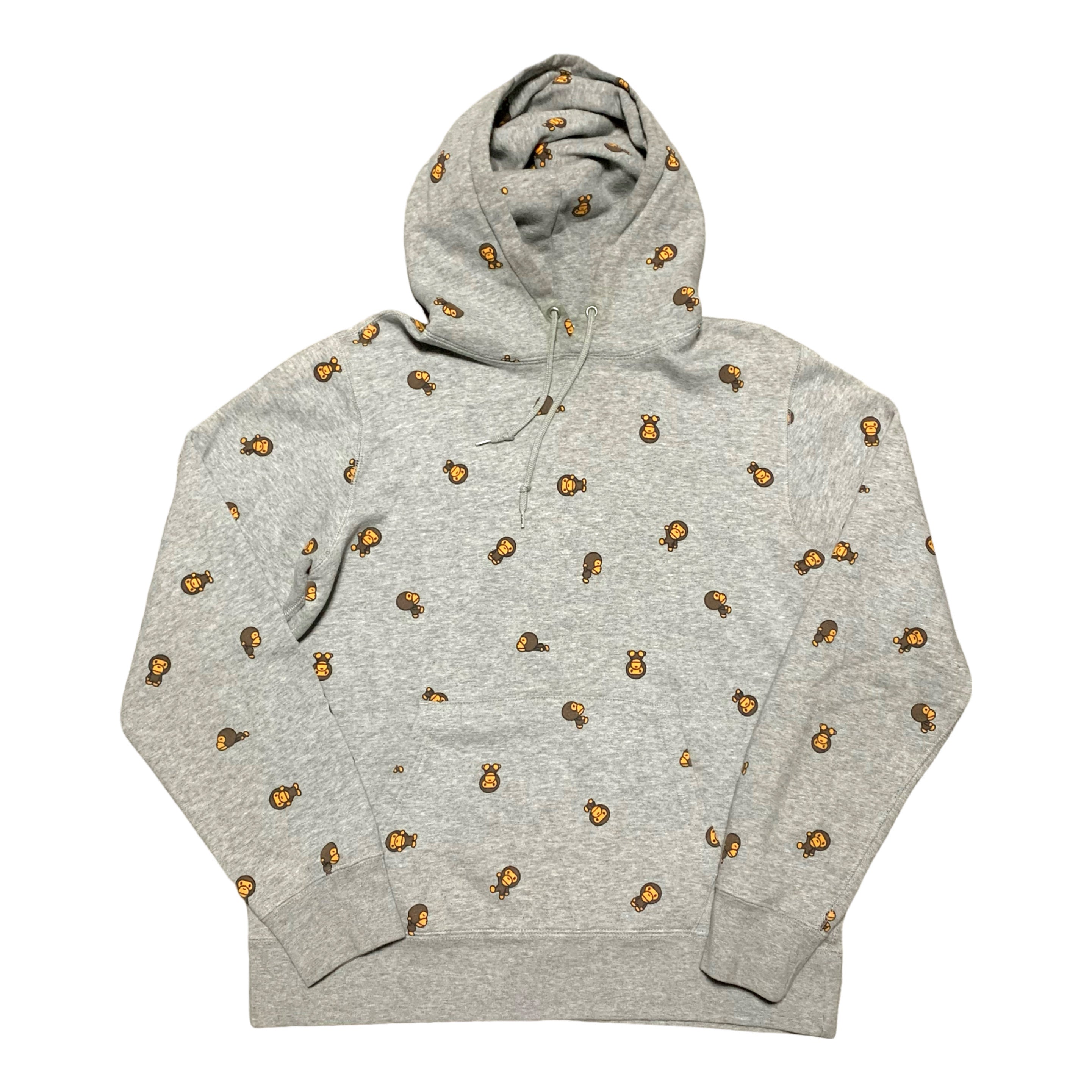 Bape Large Hoodie Baby Milo Grey Hoodie A Bathing Ape 2016