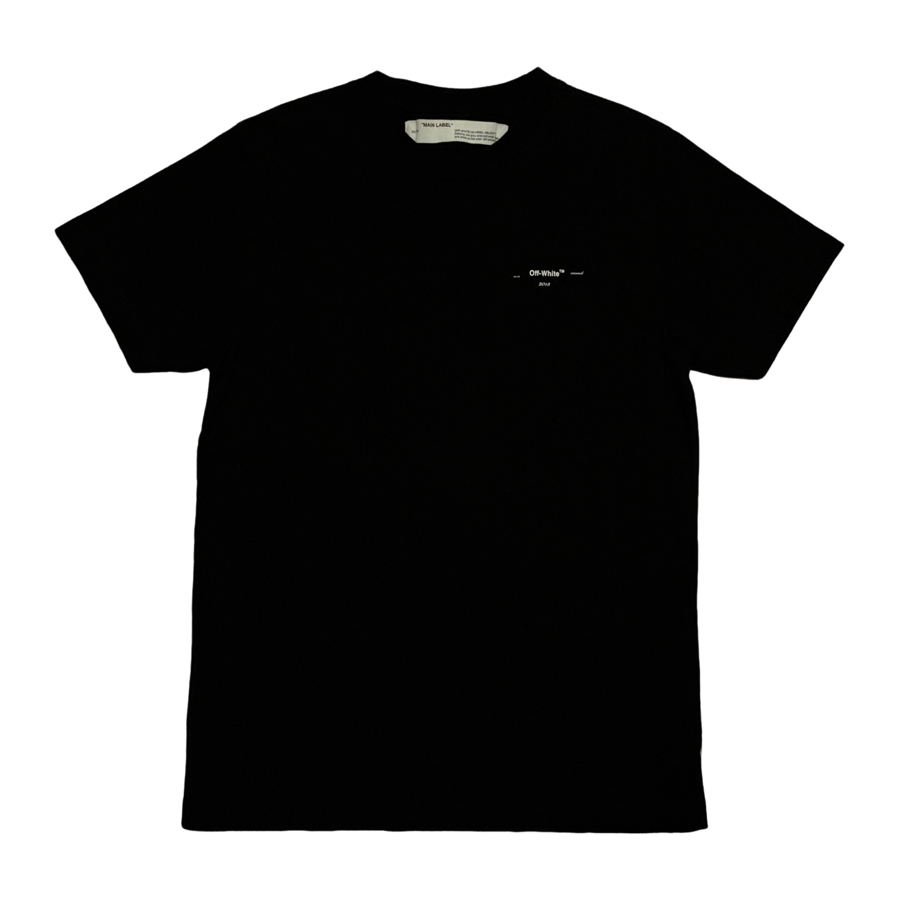 Off White Small Arrows Embroidered Black Tee Virgil Abloh 2018