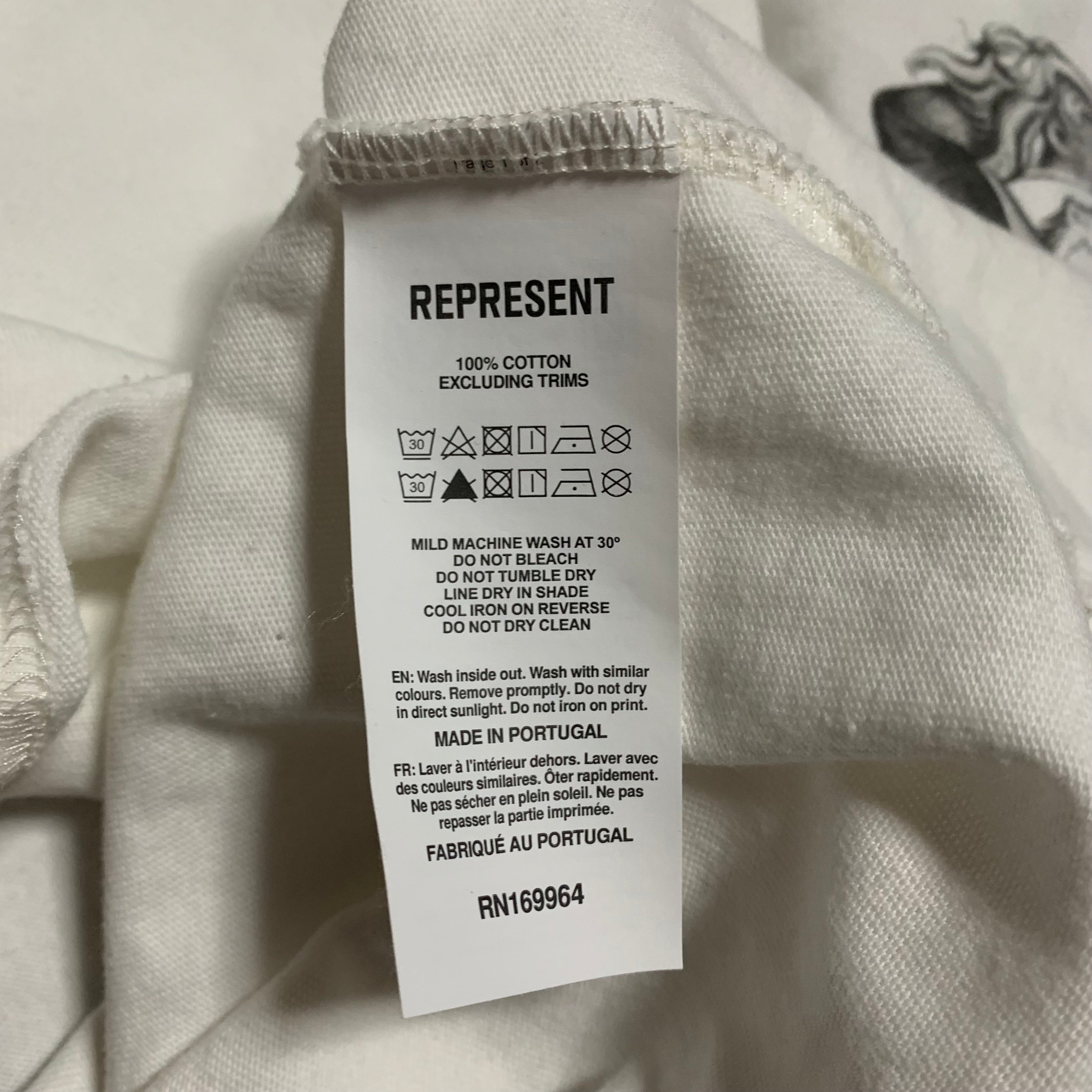 Represent Large Elegance In Motion Flat White Tee