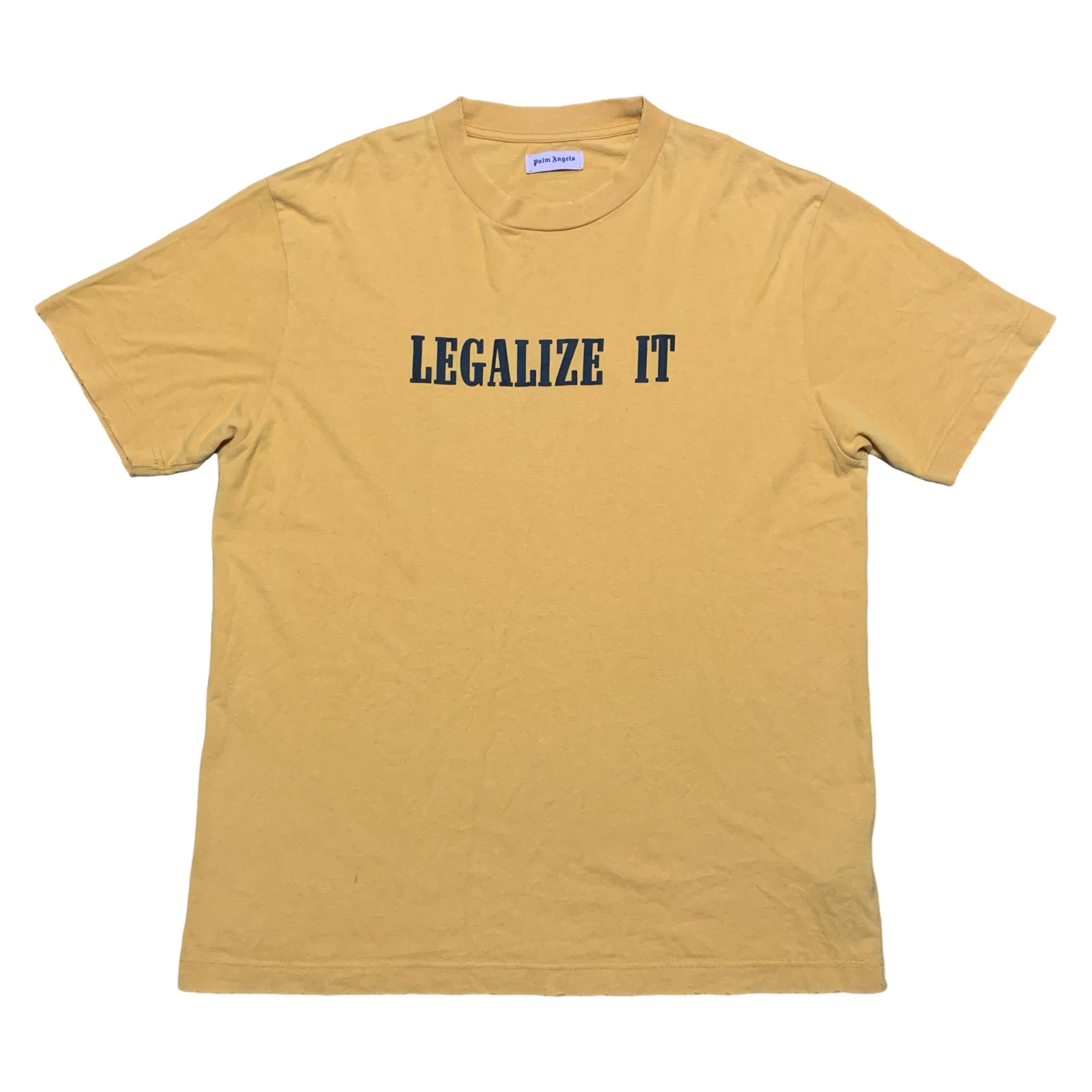 Palm Angels Medium Legalize It Yellow Tee