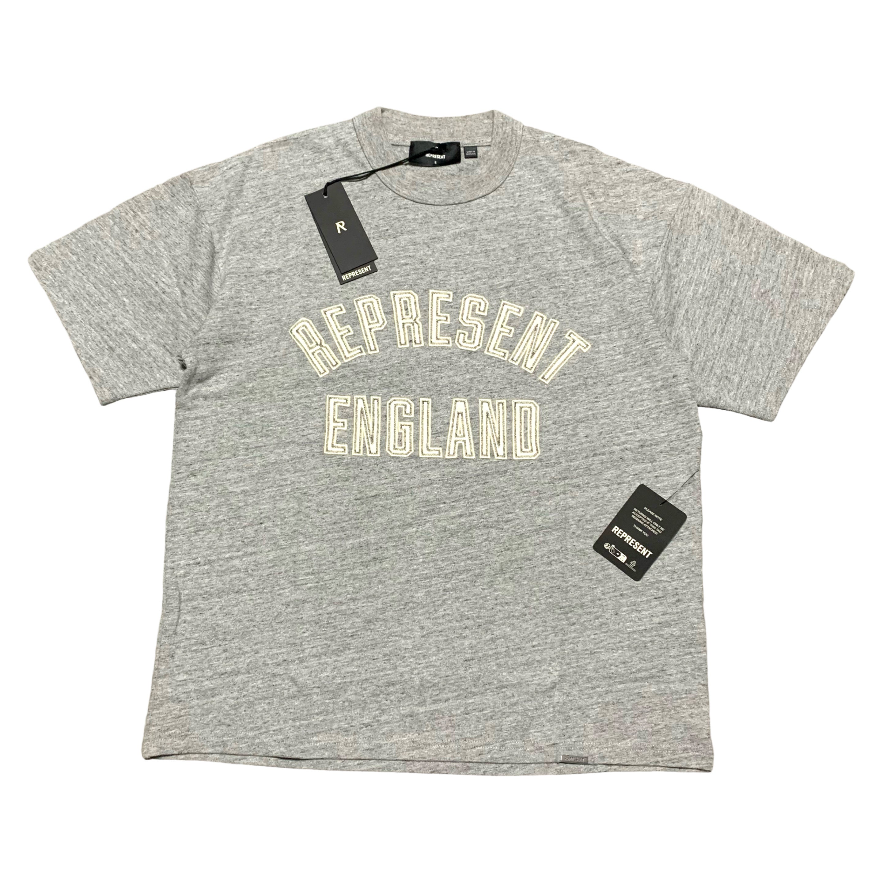 Represent Small England Applique Grey Marl Tee