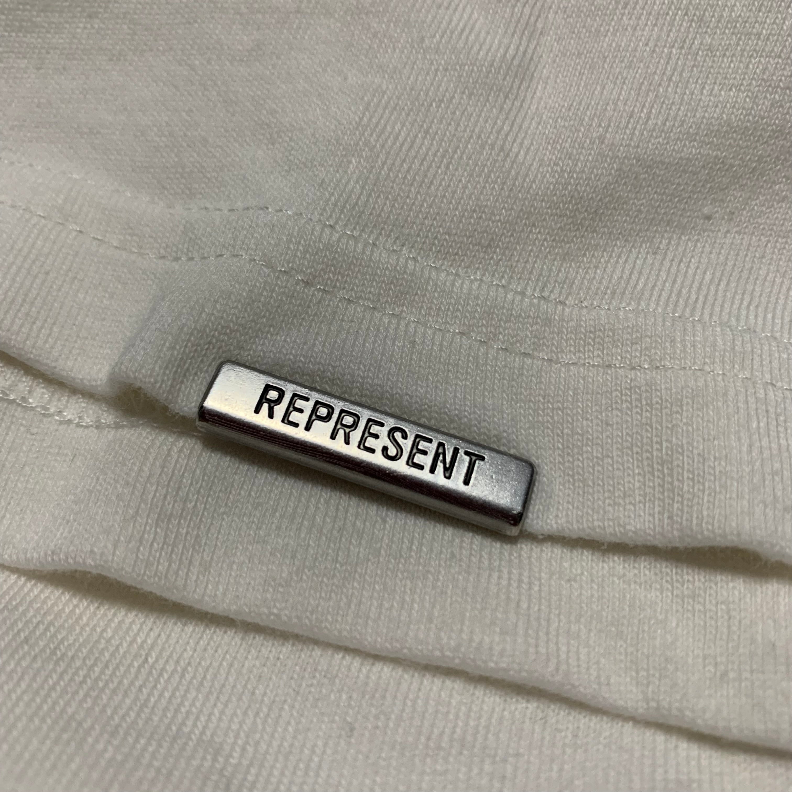 Represent XXL Crest Flat White Tee