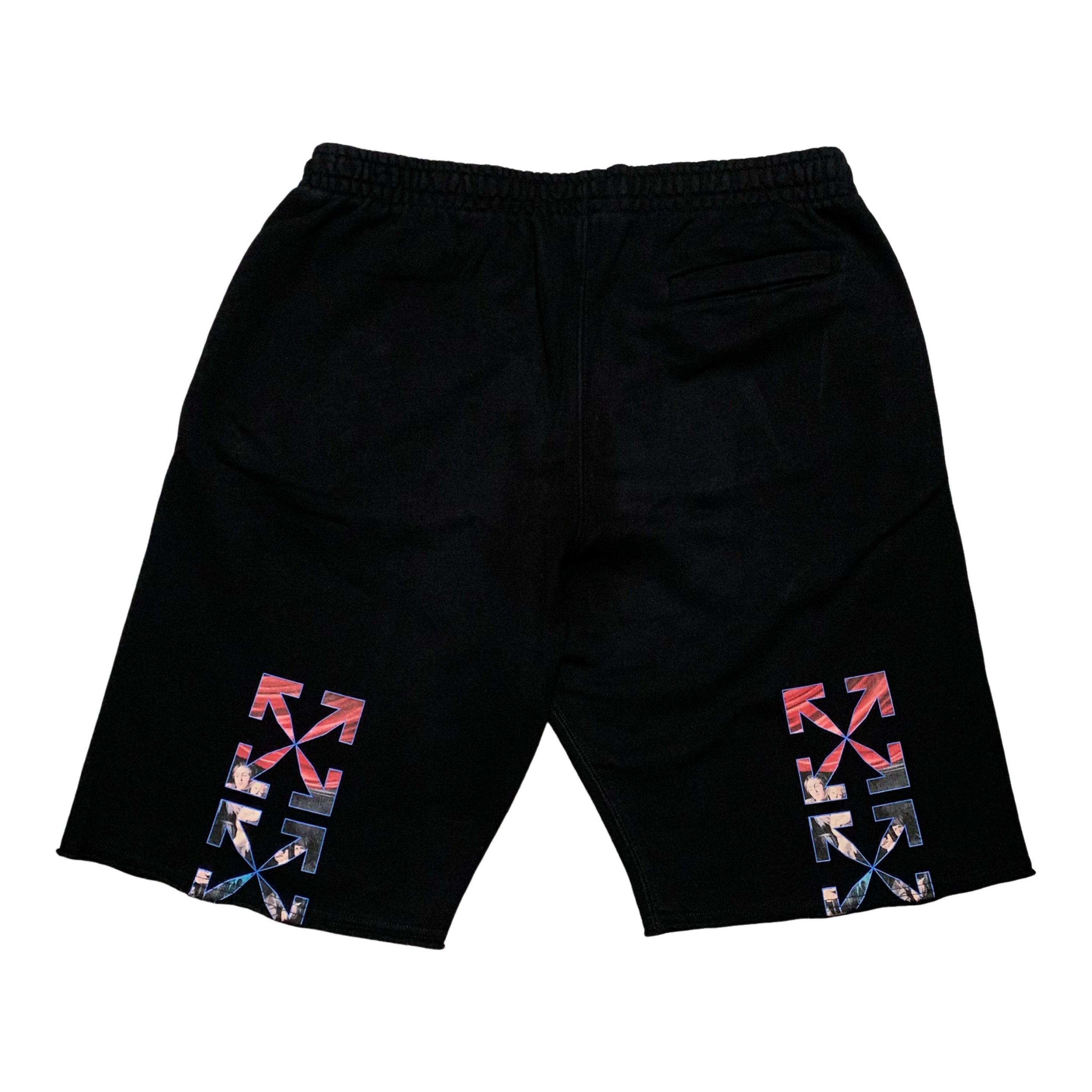 Off White XL Shorts Caravaggio Arrows Black Bottoms Virgil Abloh