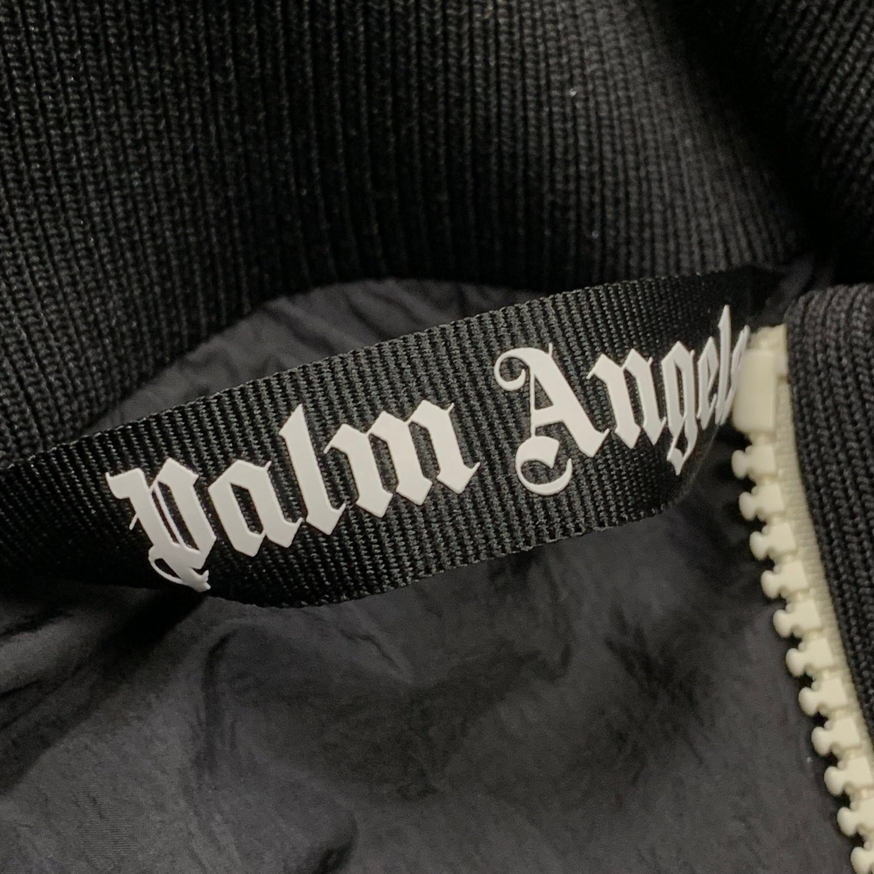Palm Angels Large Jacket Black Classic Stripe Track Jacket Windbreaker