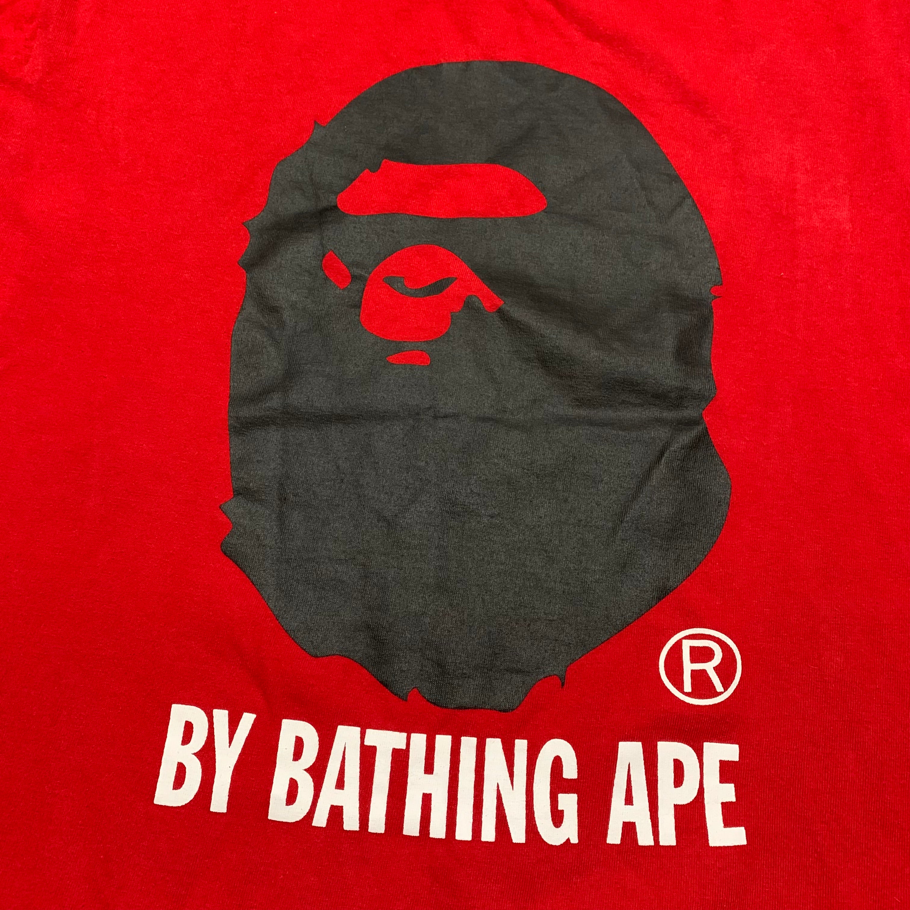 Bape Large By Bathing Ape Red Tee