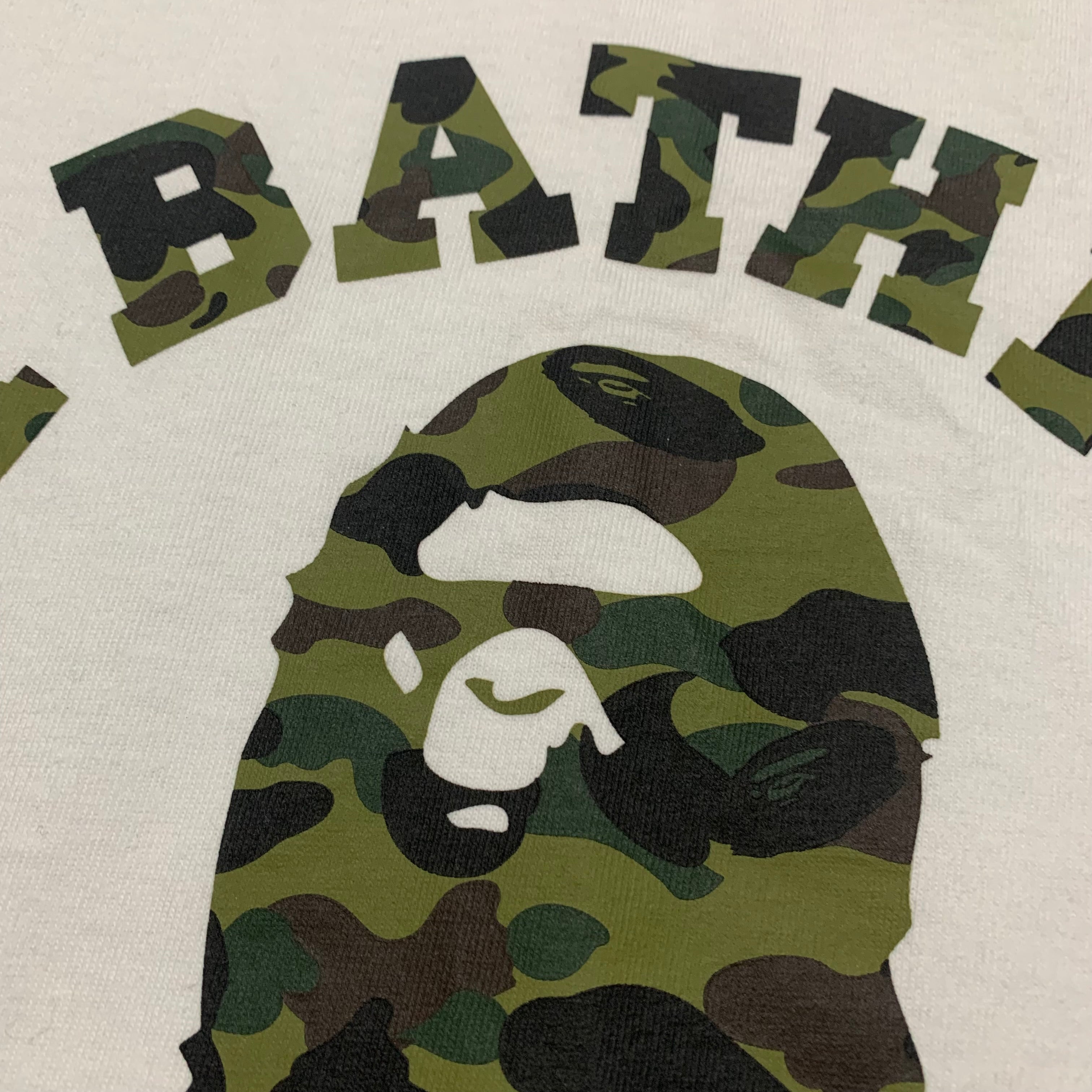 Bape Large College Camo White Tee A Bathing Ape