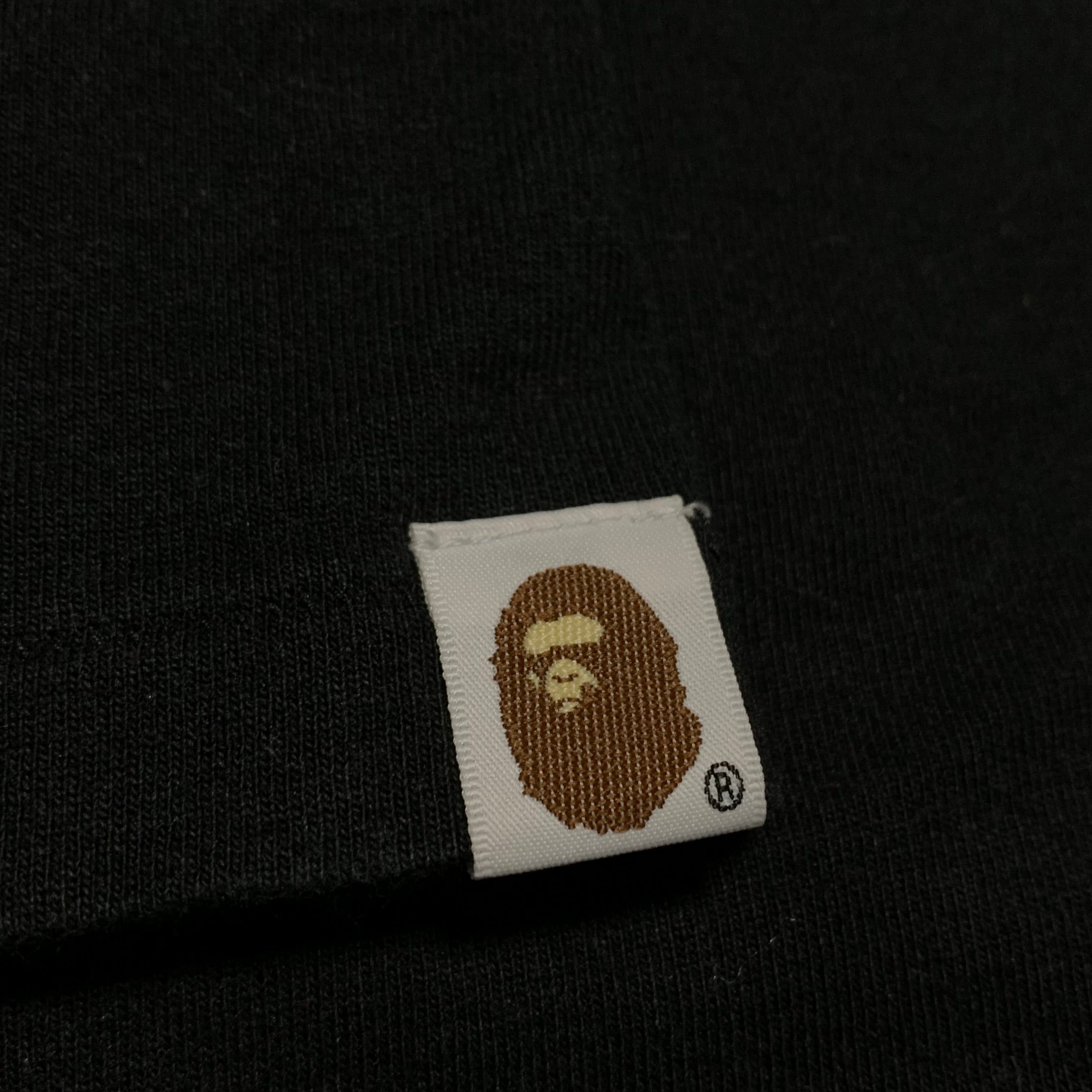 Bape Large Busy Works Blue ABC Camo Black Tee A Bathing Ape