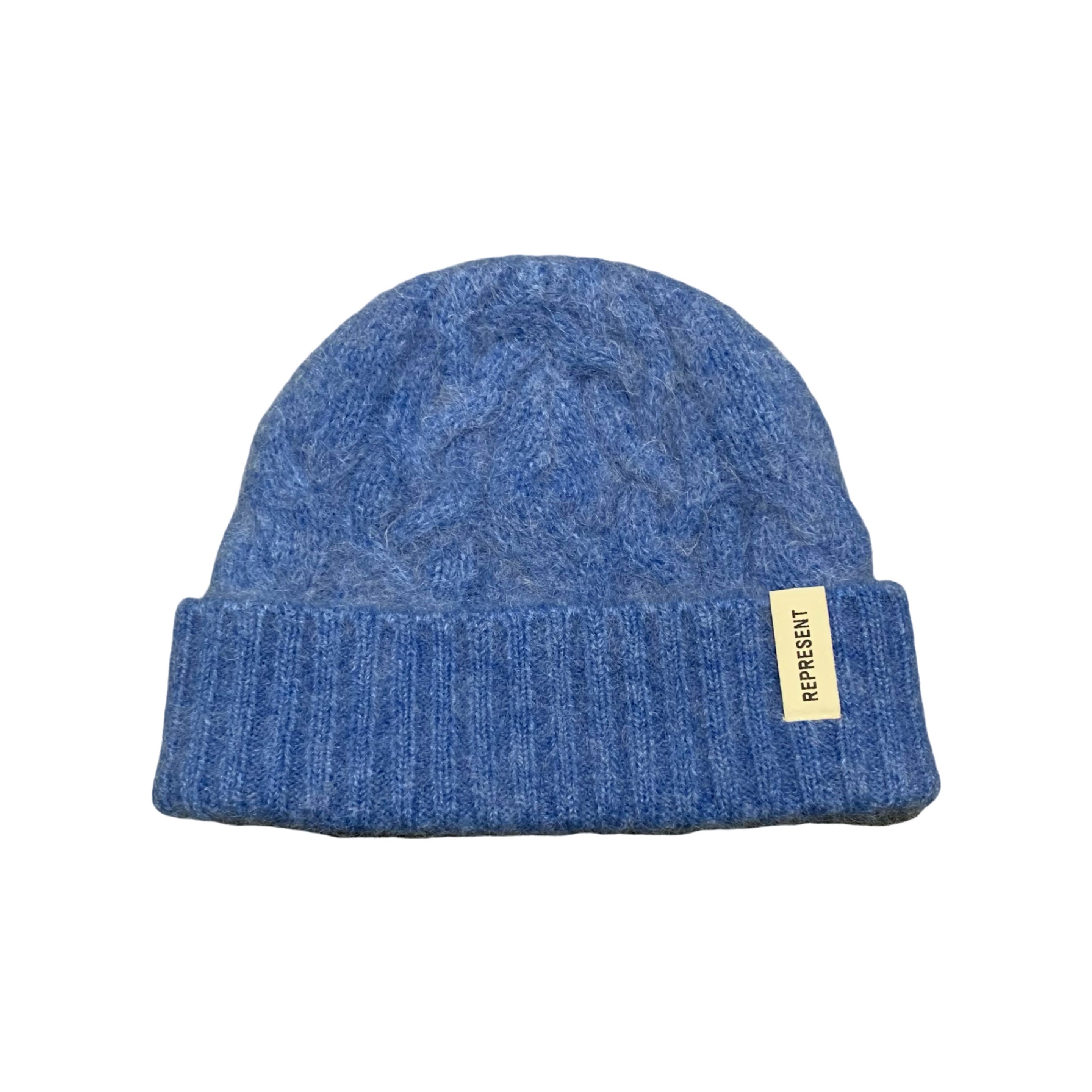 Represent Beanie Electric Blue Cable Knit Hat