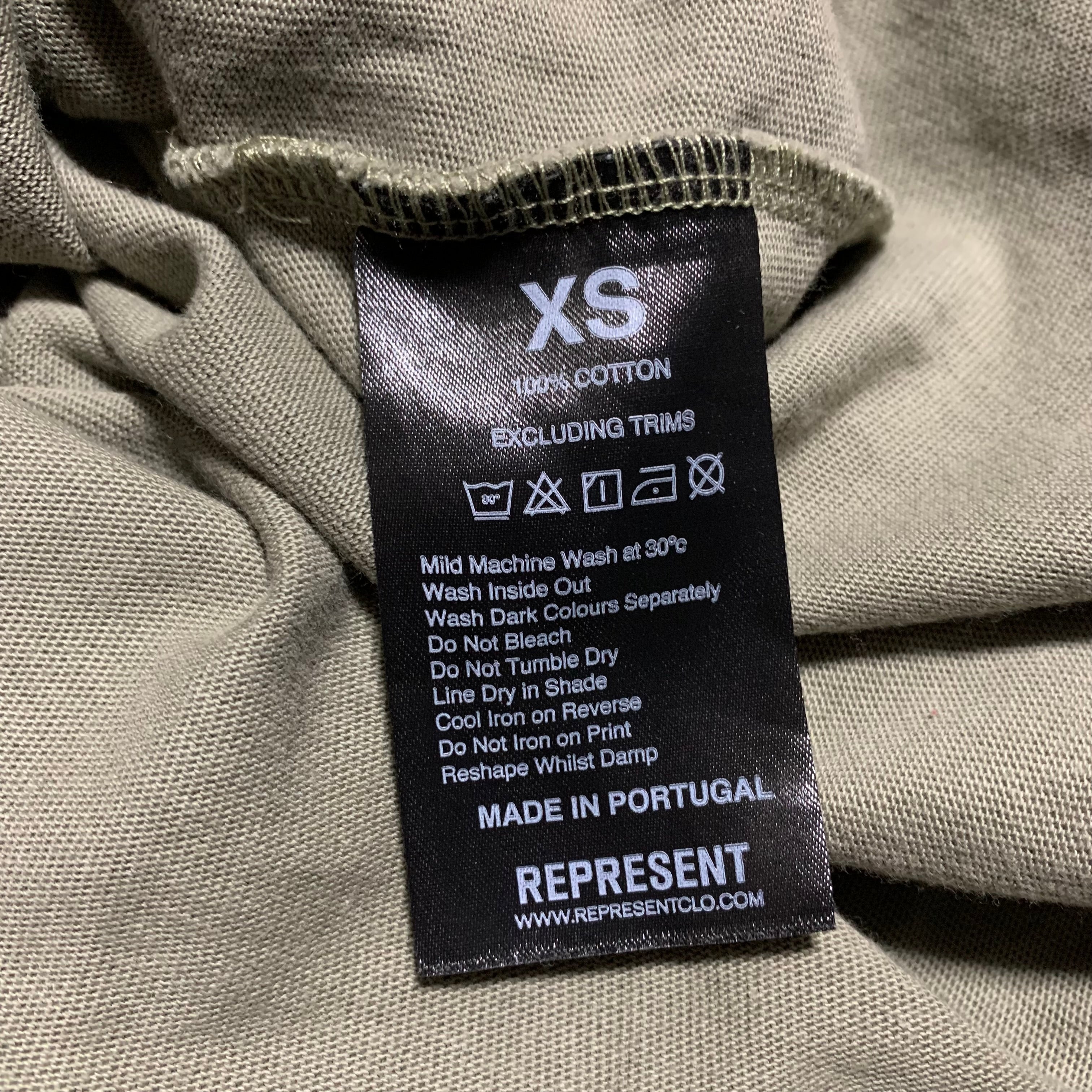 Represent XS Thoroughbred Dog Khaki Green Tee