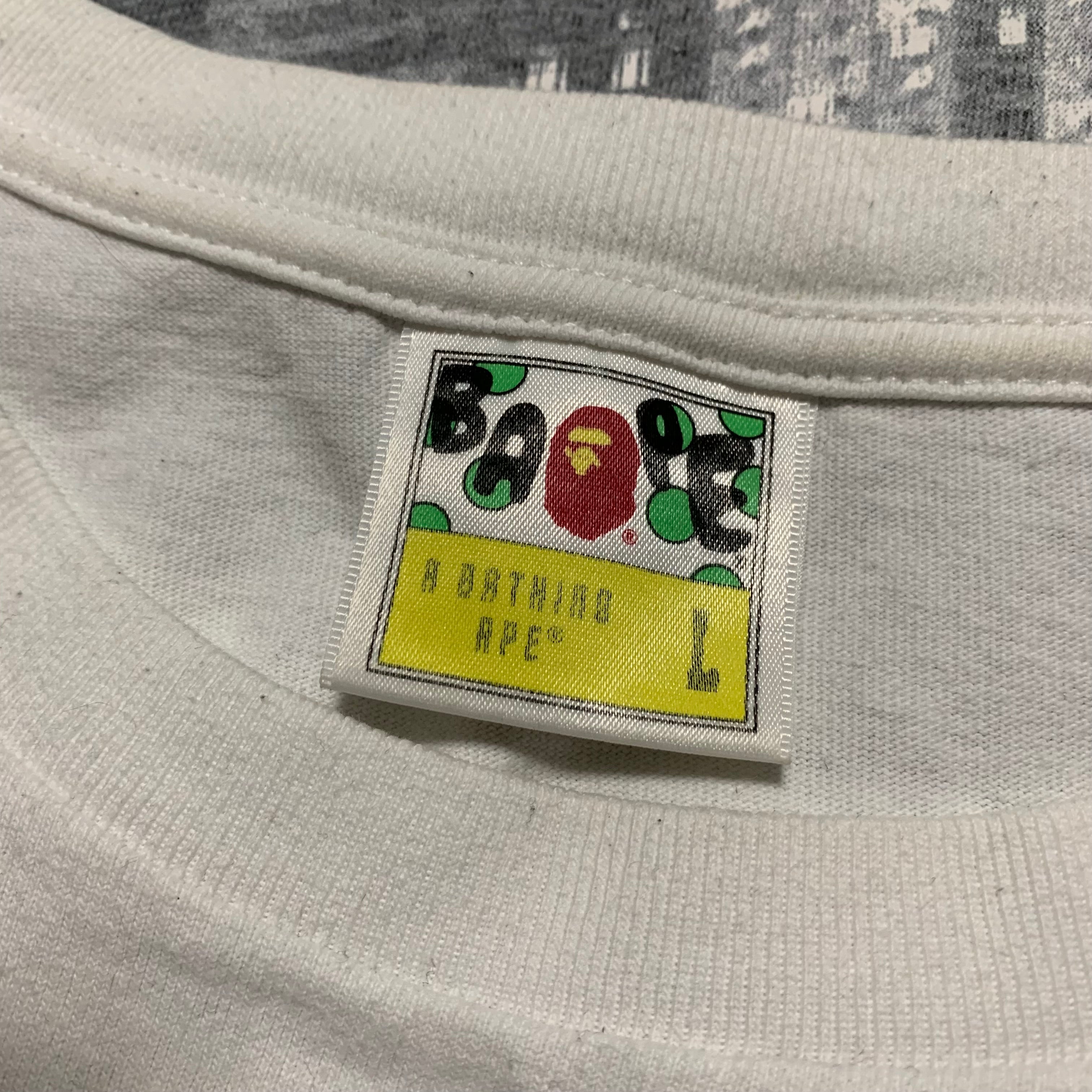 Bape Large Ghost Back Graphic White Tee A Bathing Ape