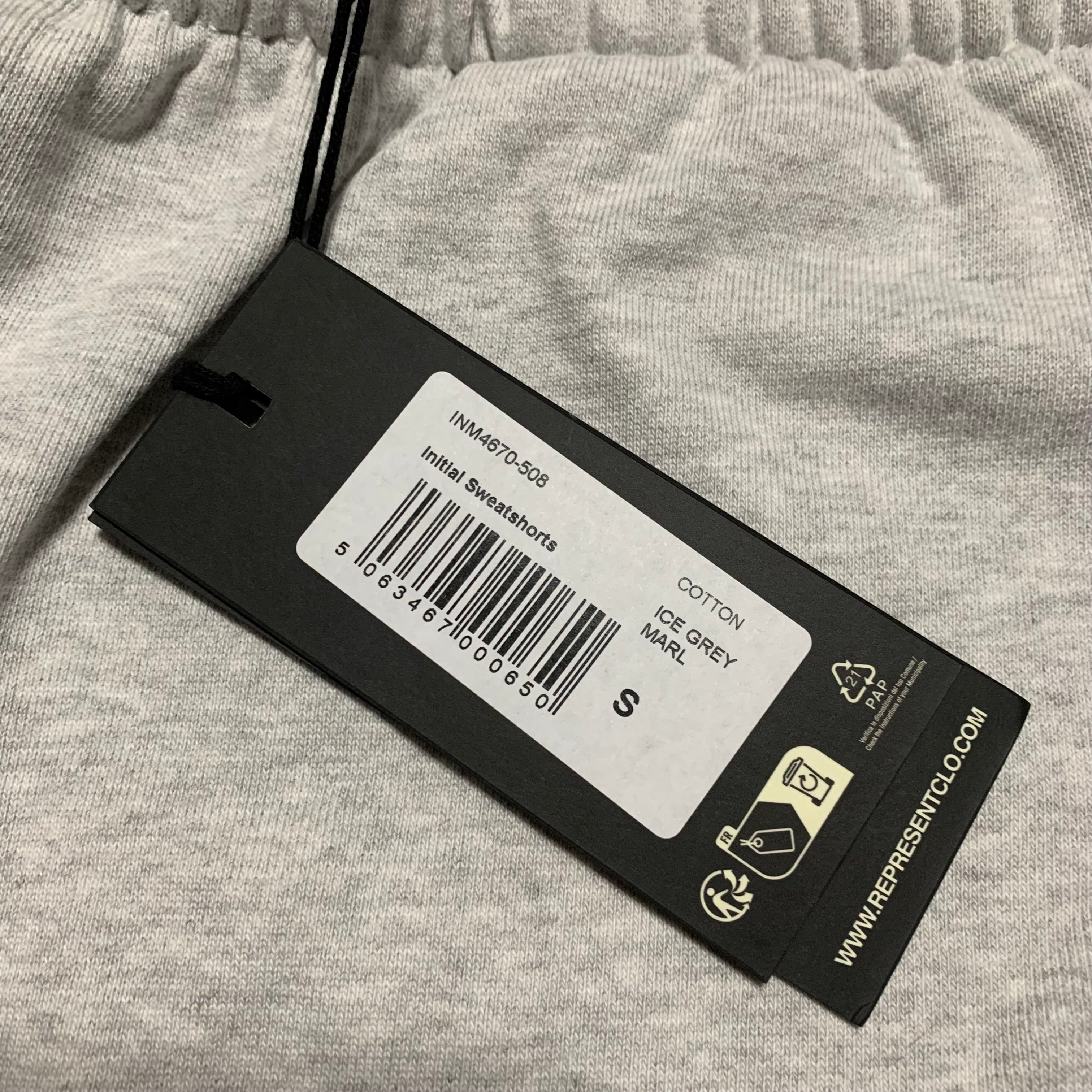 Represent Small Shorts Initial Sweatshirts Ice Grey Marl