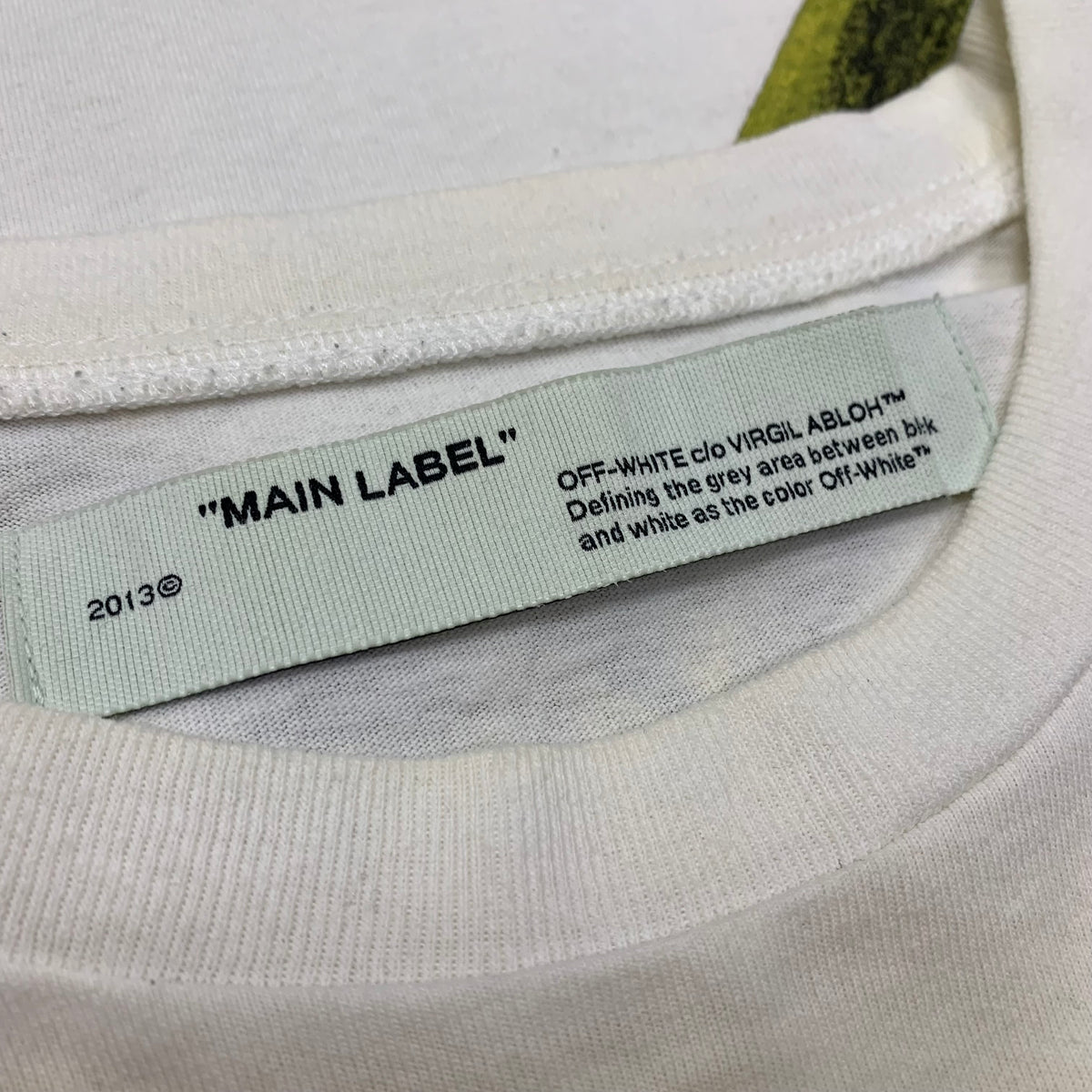 Off White Large Tee Acrylic Arrows White T-Shirt Virgil Abloh