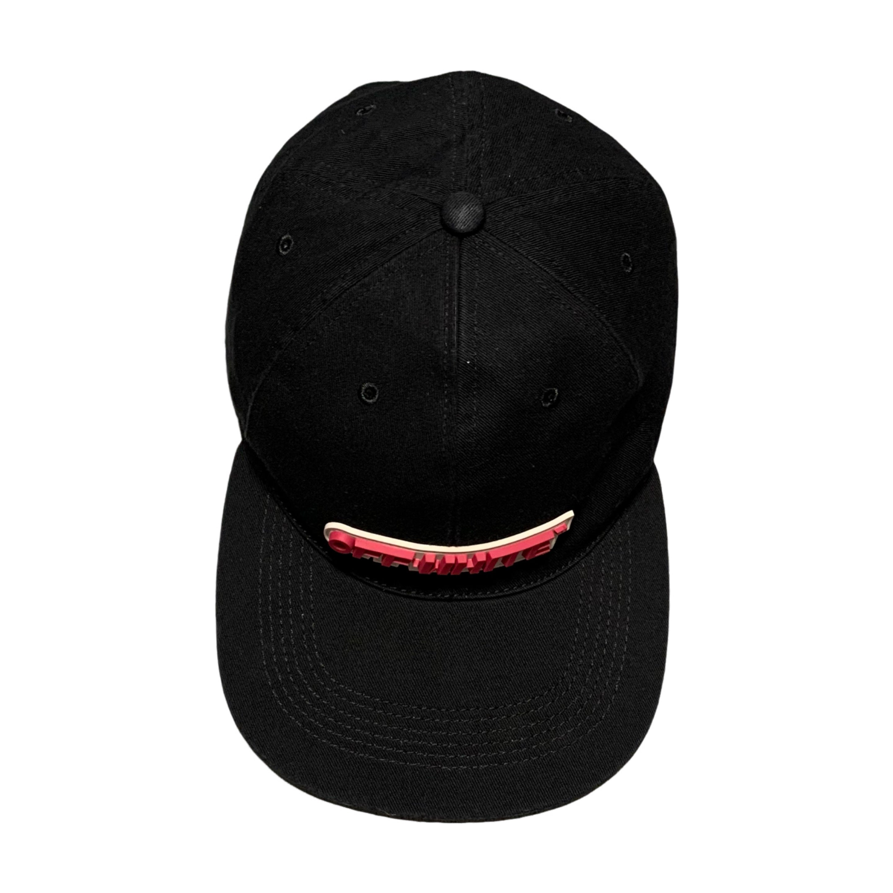 Off White Cap Baseball Cap Black Logo Graphic Virgil Abloh