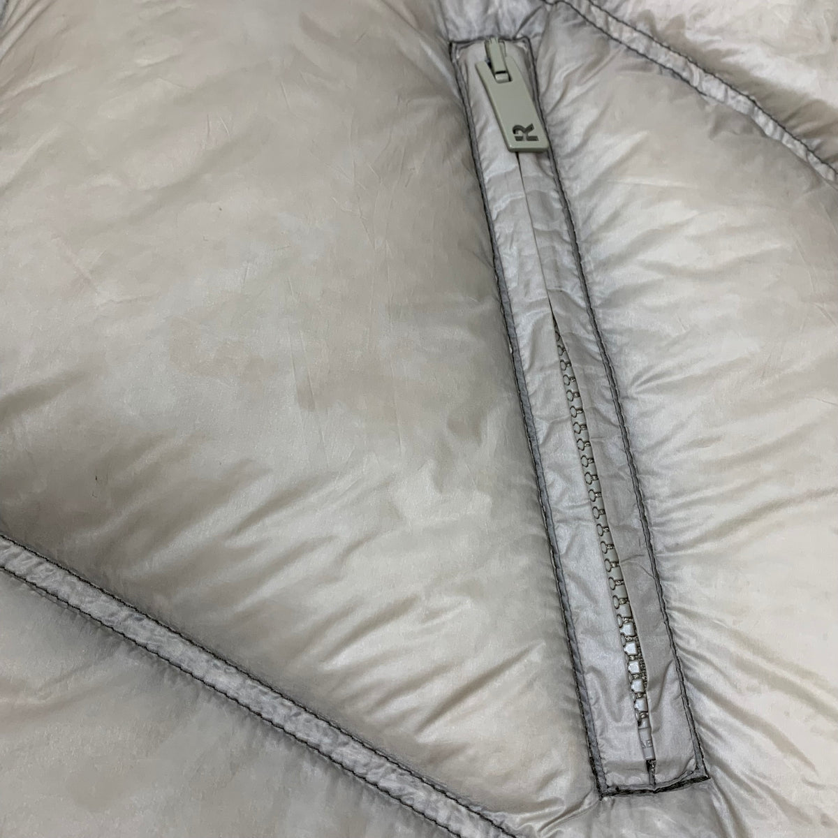 Represent XS Gilet Puffer Nylon Washed Beige Jacket