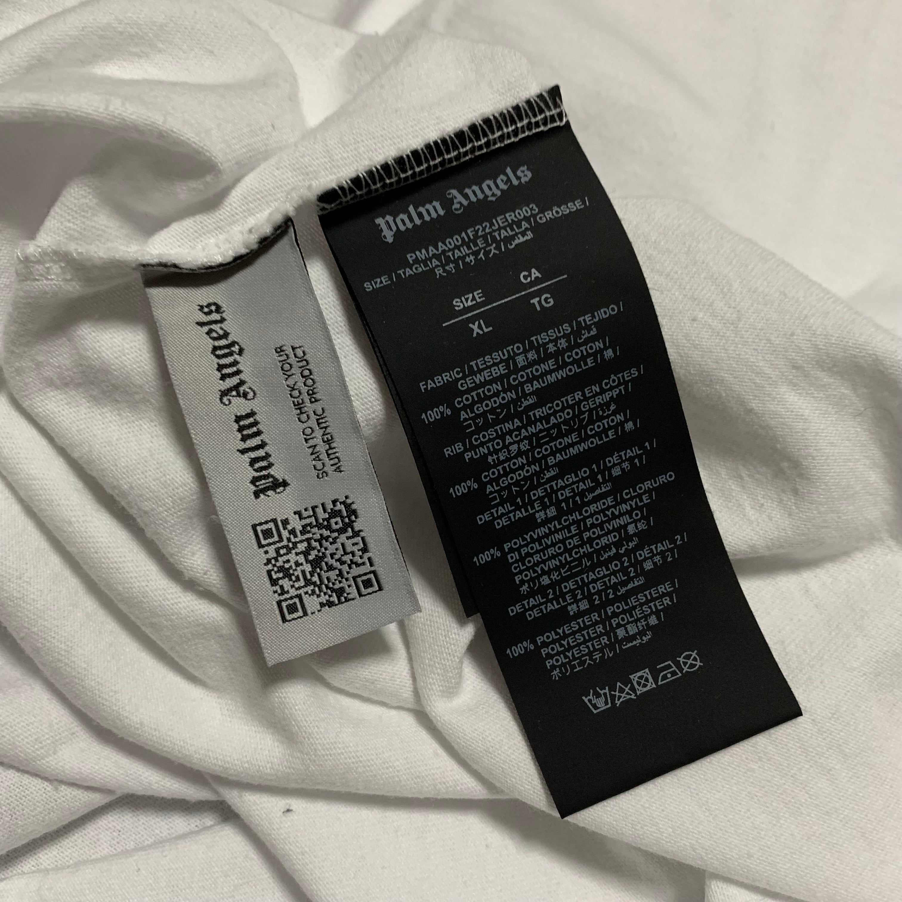 Palm Angels XL Pxp Angels Classic White Tee 2022