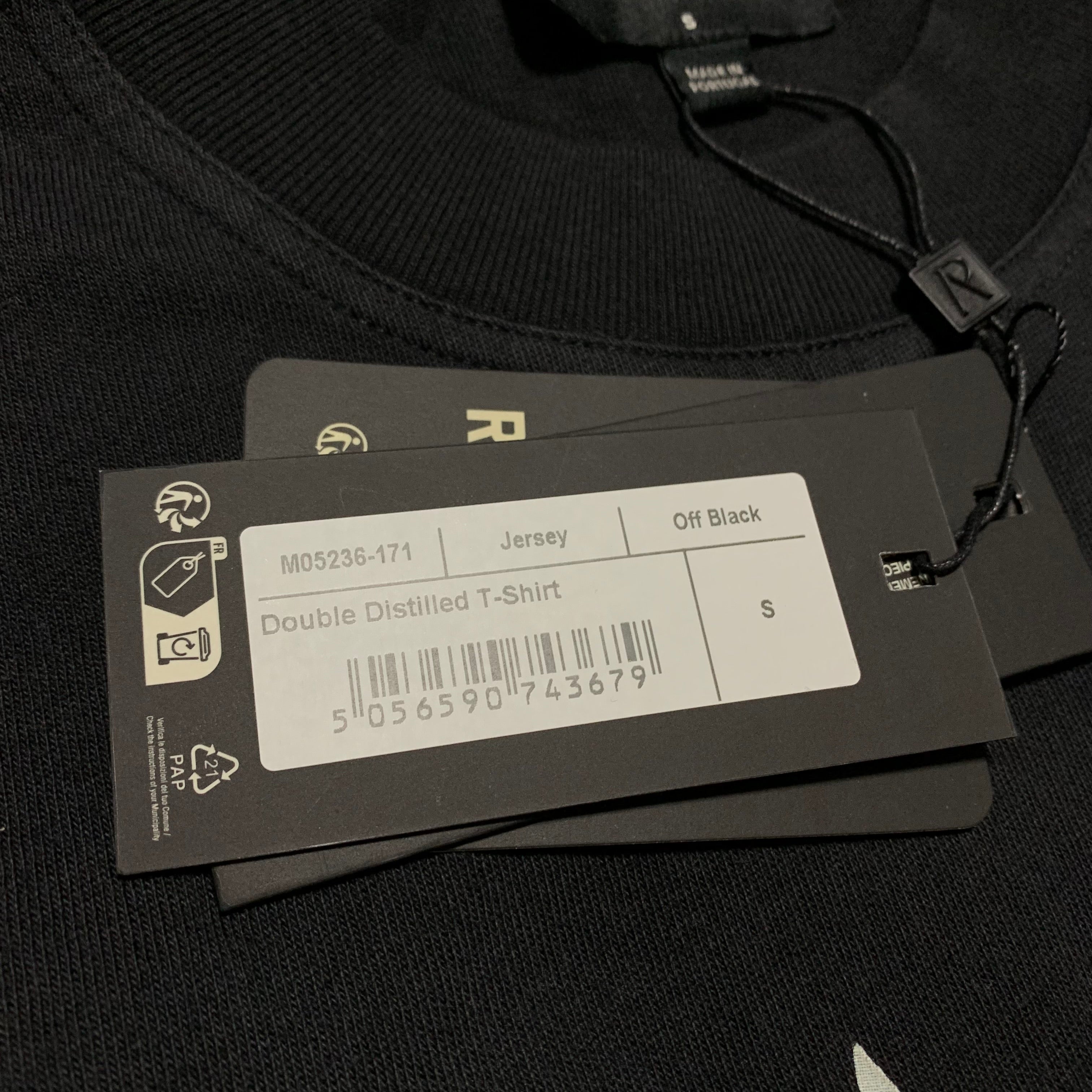 Represent Small Double Distilled Off Black Tee