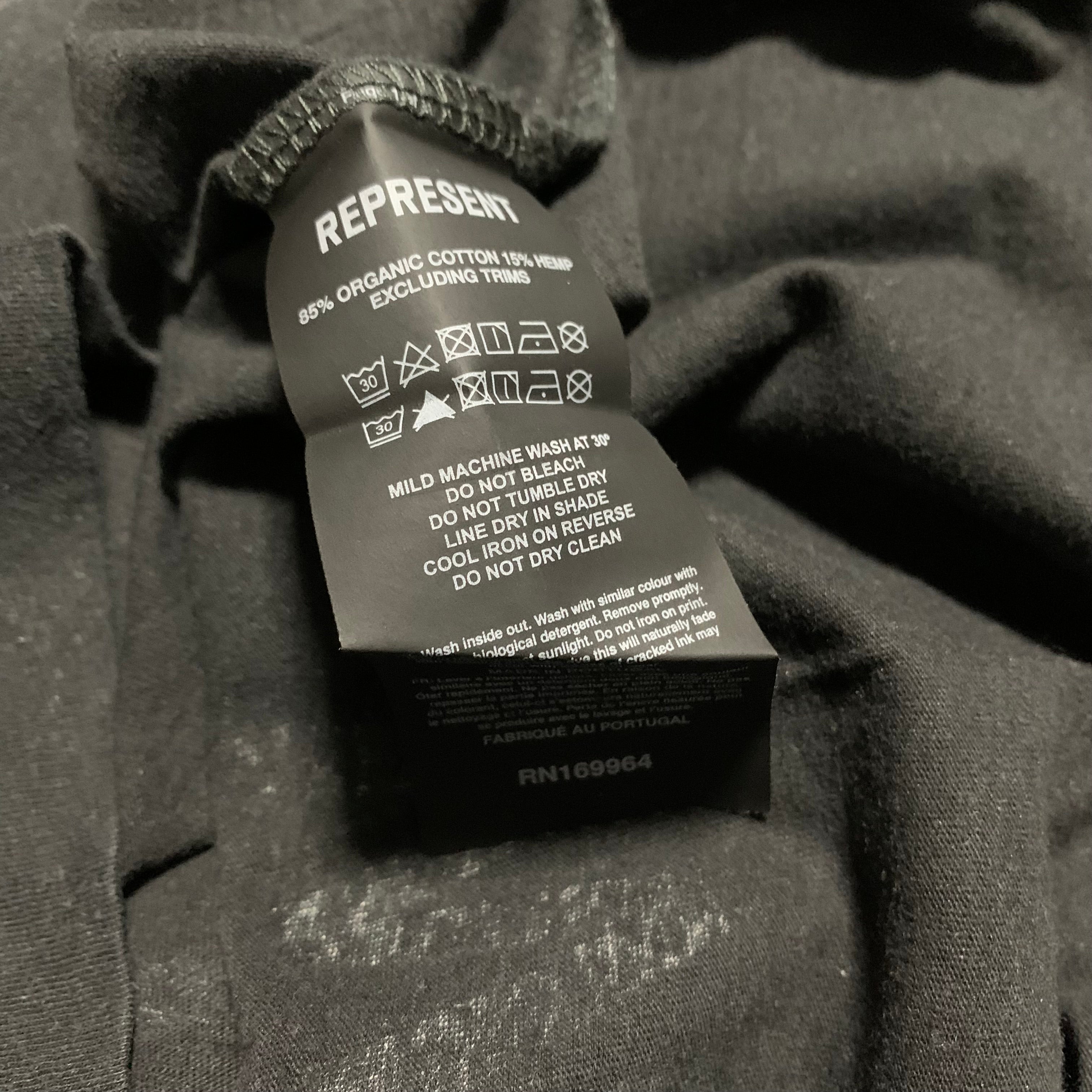 Represent x Metallica Small Local Crew Stained Black Tee (RRP £110)