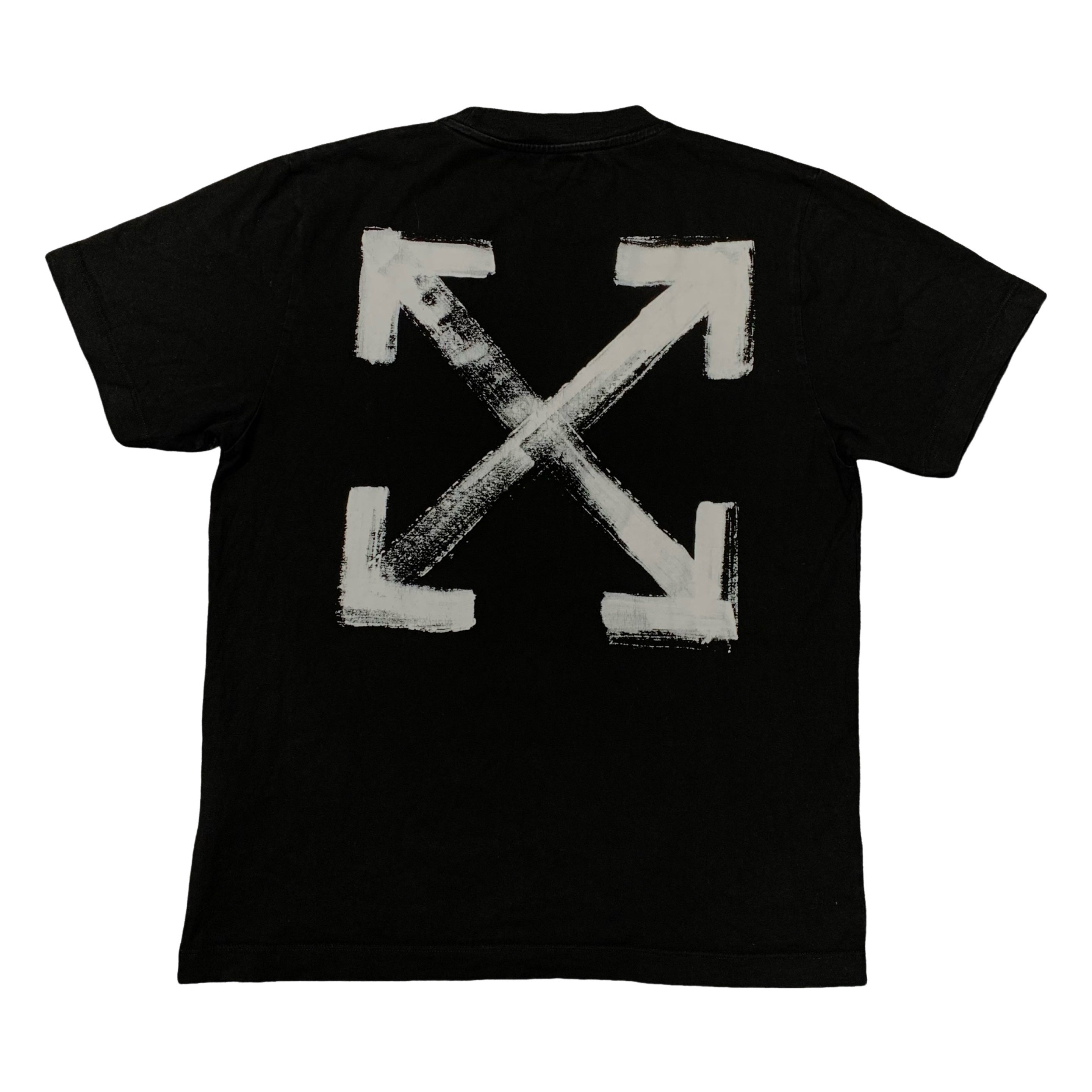 Off White Medium Tee Paint Arrows Black T-Shirt Virgil Abloh