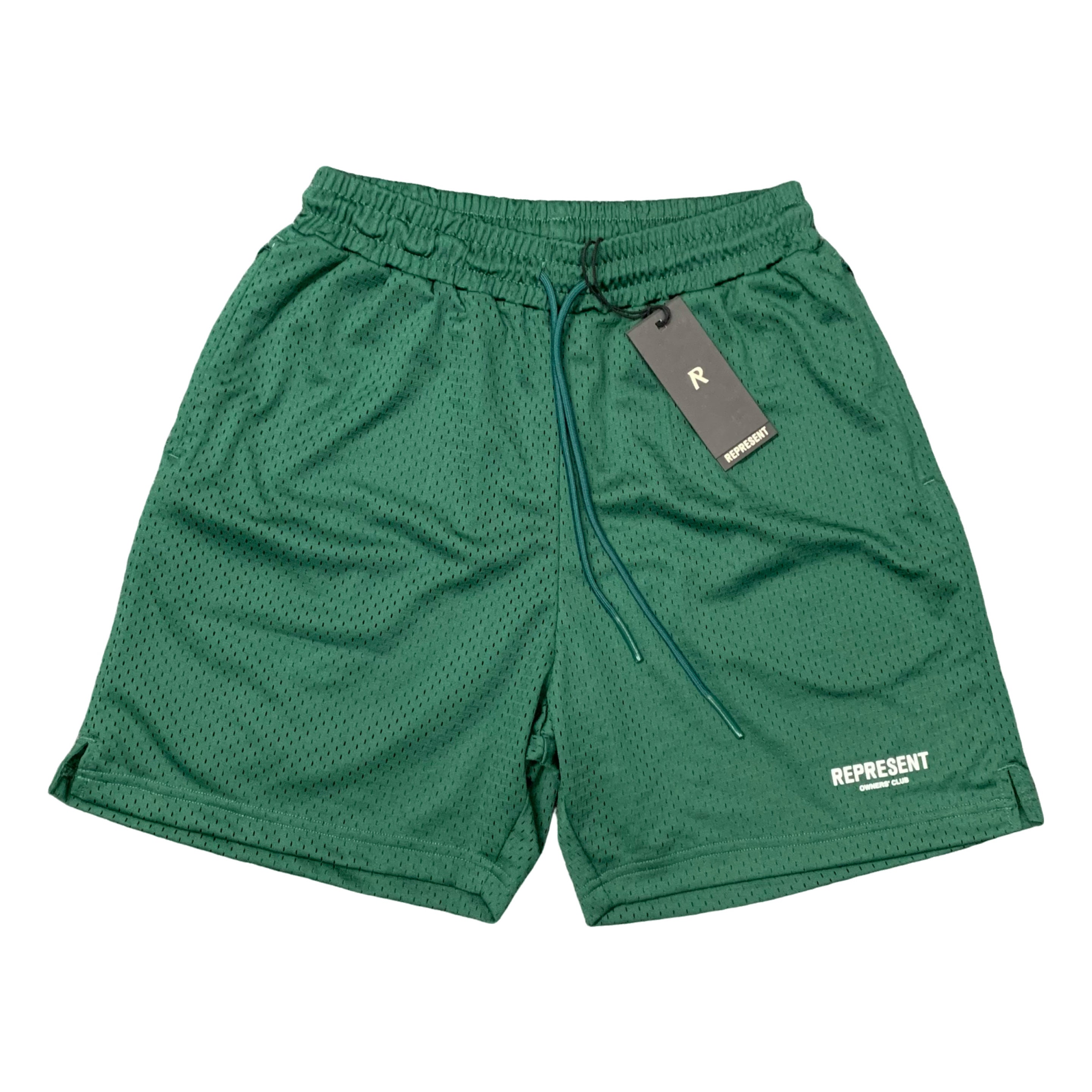 Represent Medium Shorts Owners Club Racing Green Mesh Bottoms