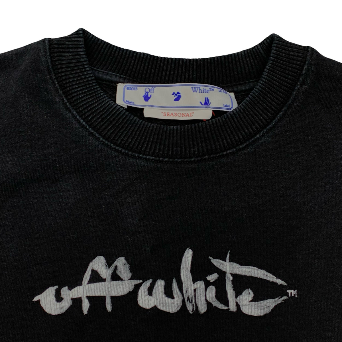 Off White Small Sweatshirt Paint Arrows Black Crewneck Virgil Abloh