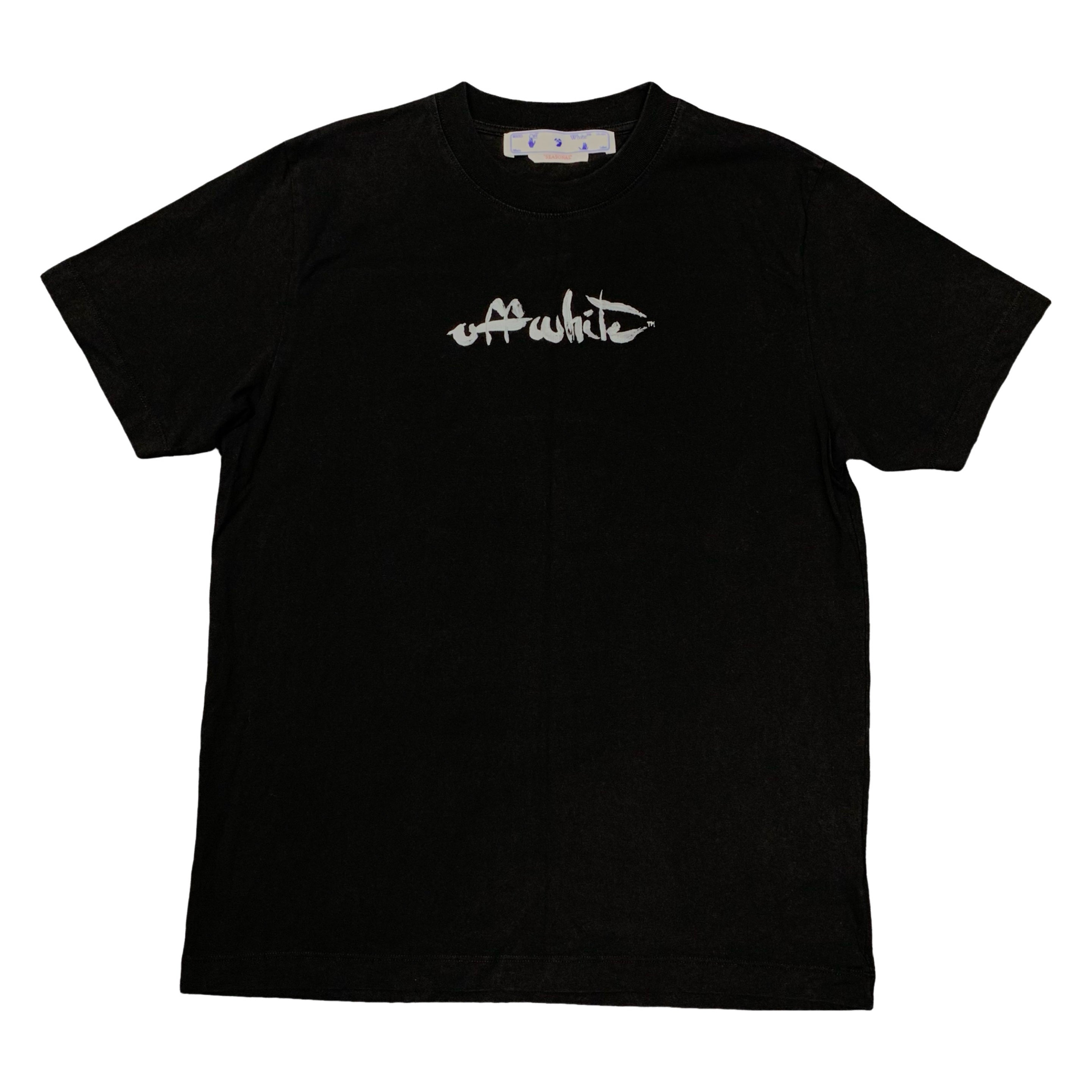 Off White Medium Tee Paint Marker Arrows Black T-Shirt Virgil Abloh