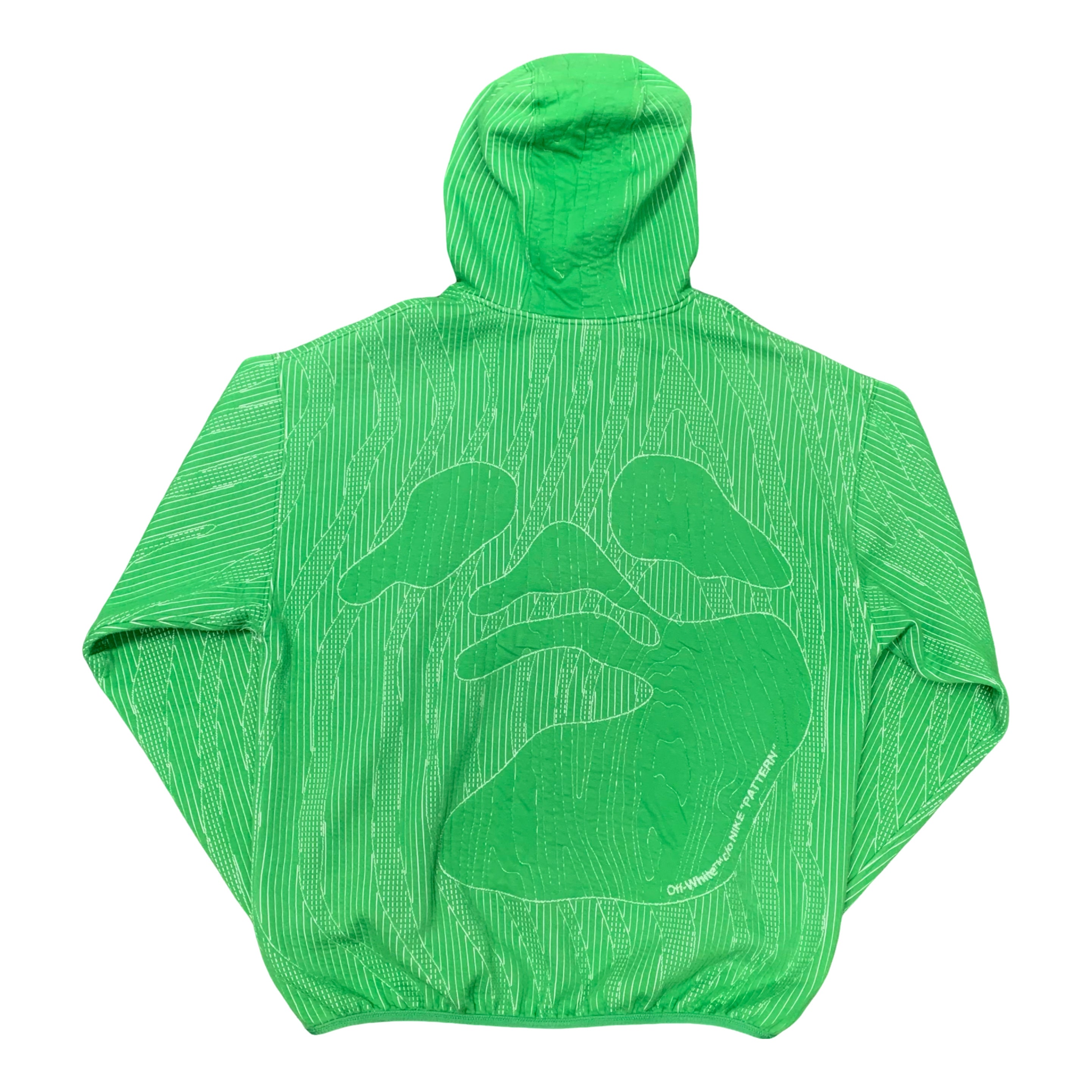 Off White Medium Nike Hoodie Engineered NRG Green Hoodie Virgil Abloh