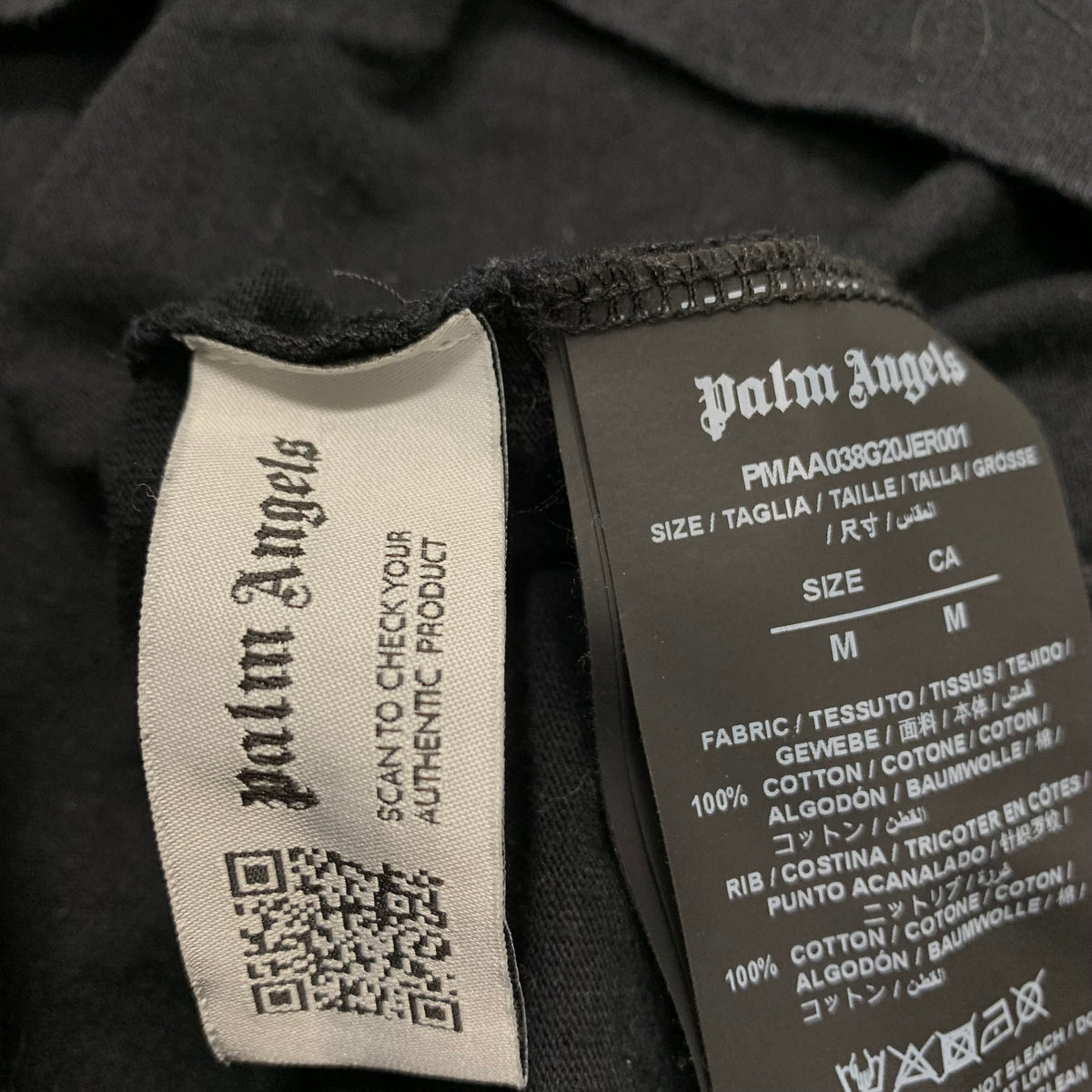 Palm Angels Medium Tee London Sprayed Black T-Shirt