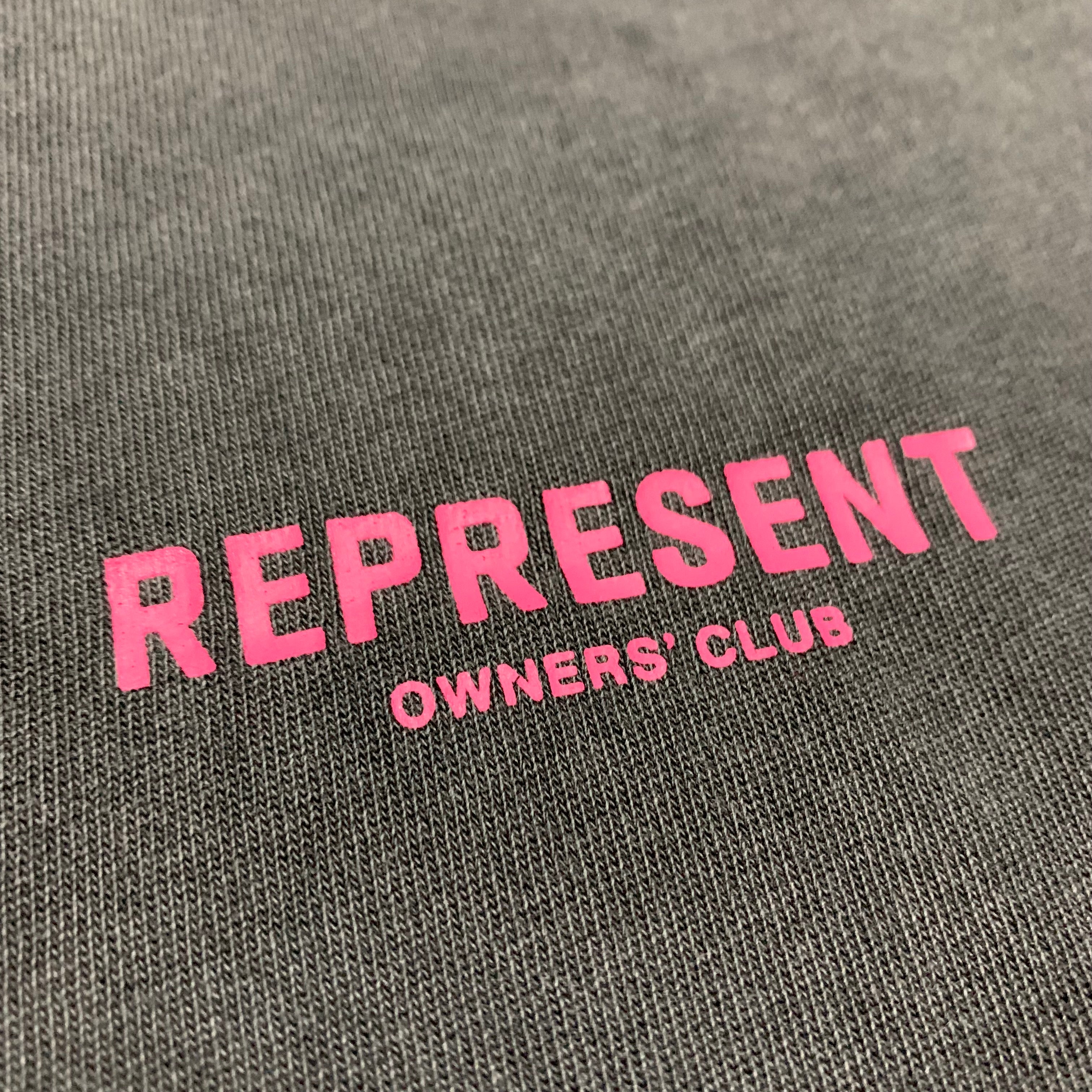 Represent XS Owners Club Vintage Grey Tee Pink Graphic