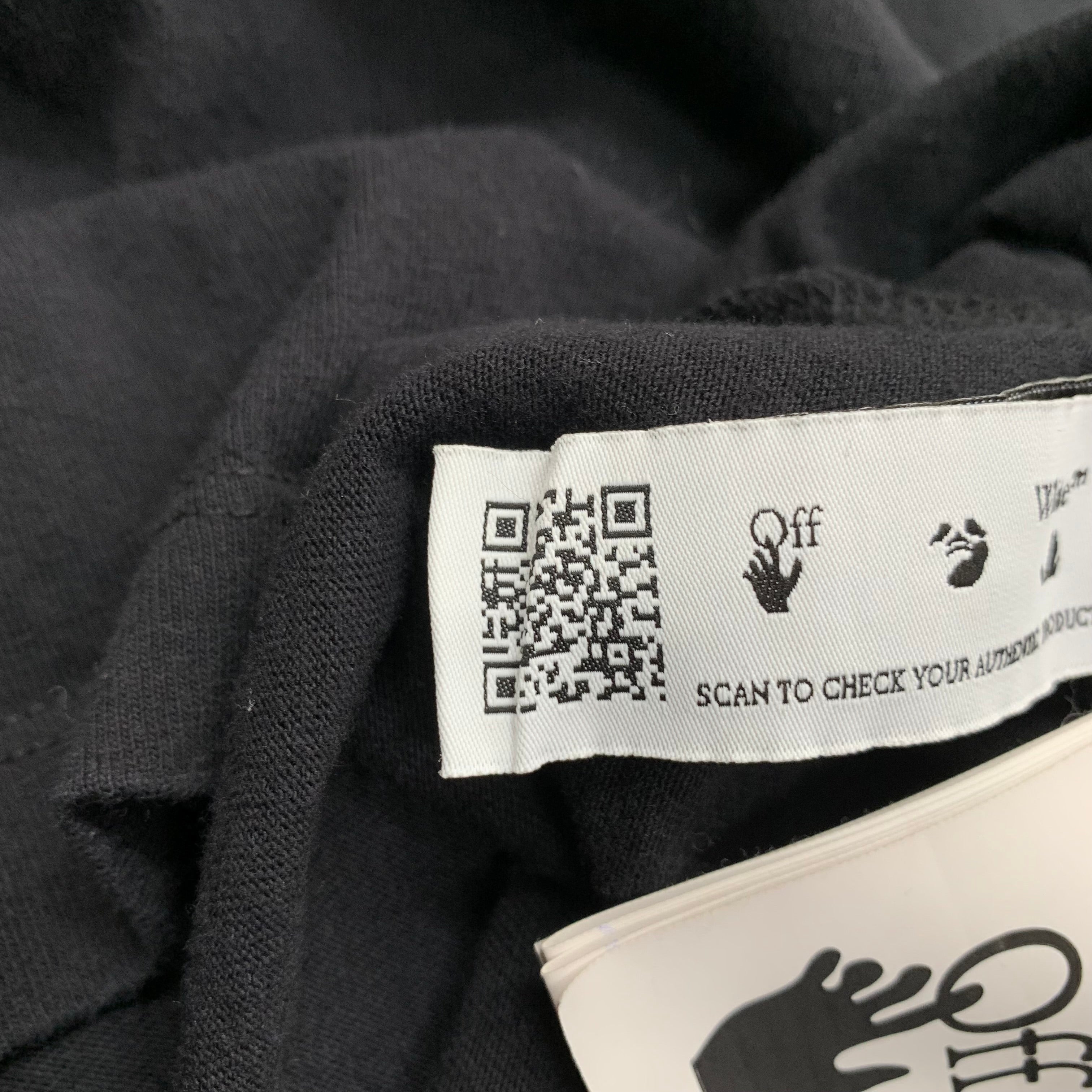 Off White Large Tee Acrylic Arrows Black T-Shirt Virgil Abloh