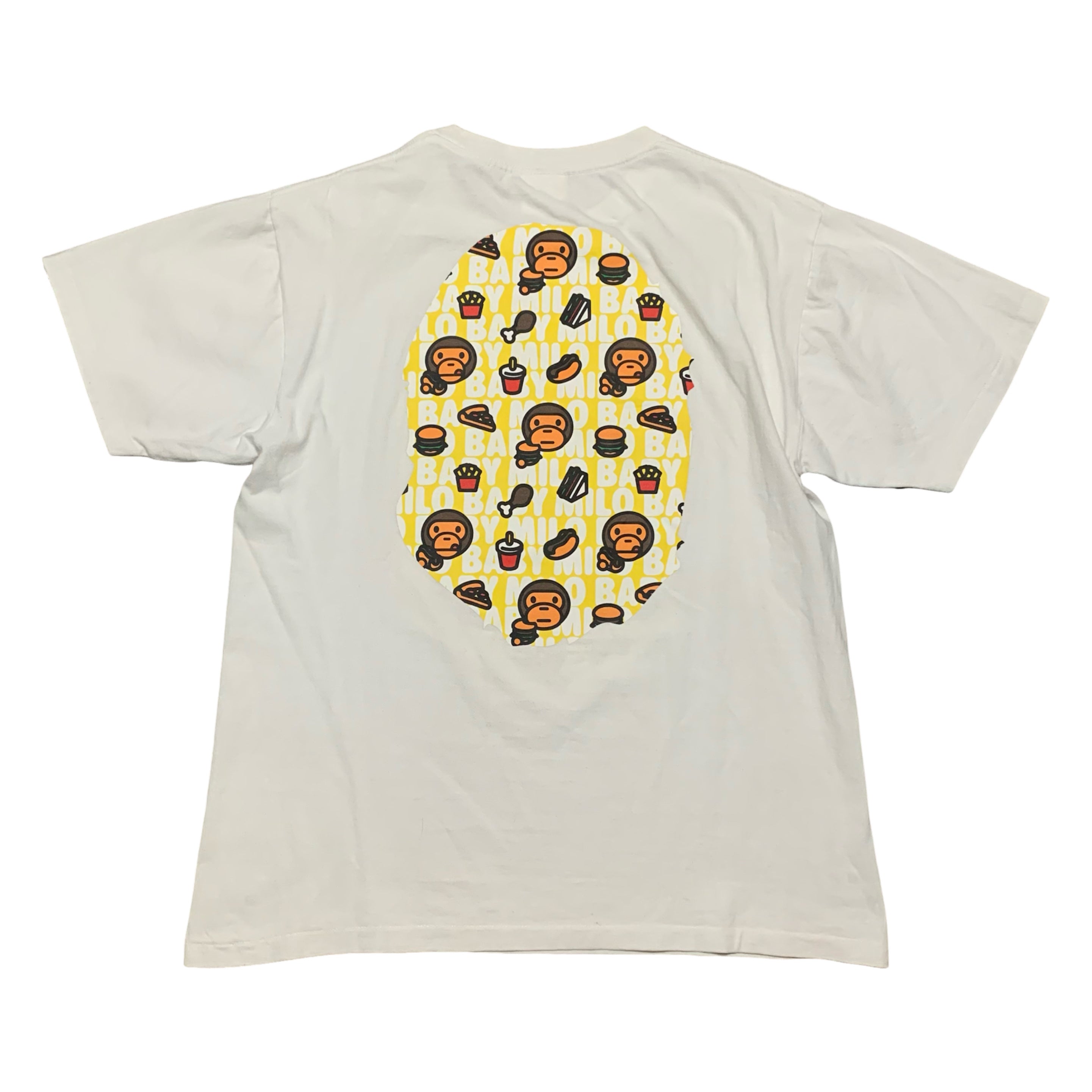 Represent Medium Baby Milo Ape Head White Tee 'Junk Food'