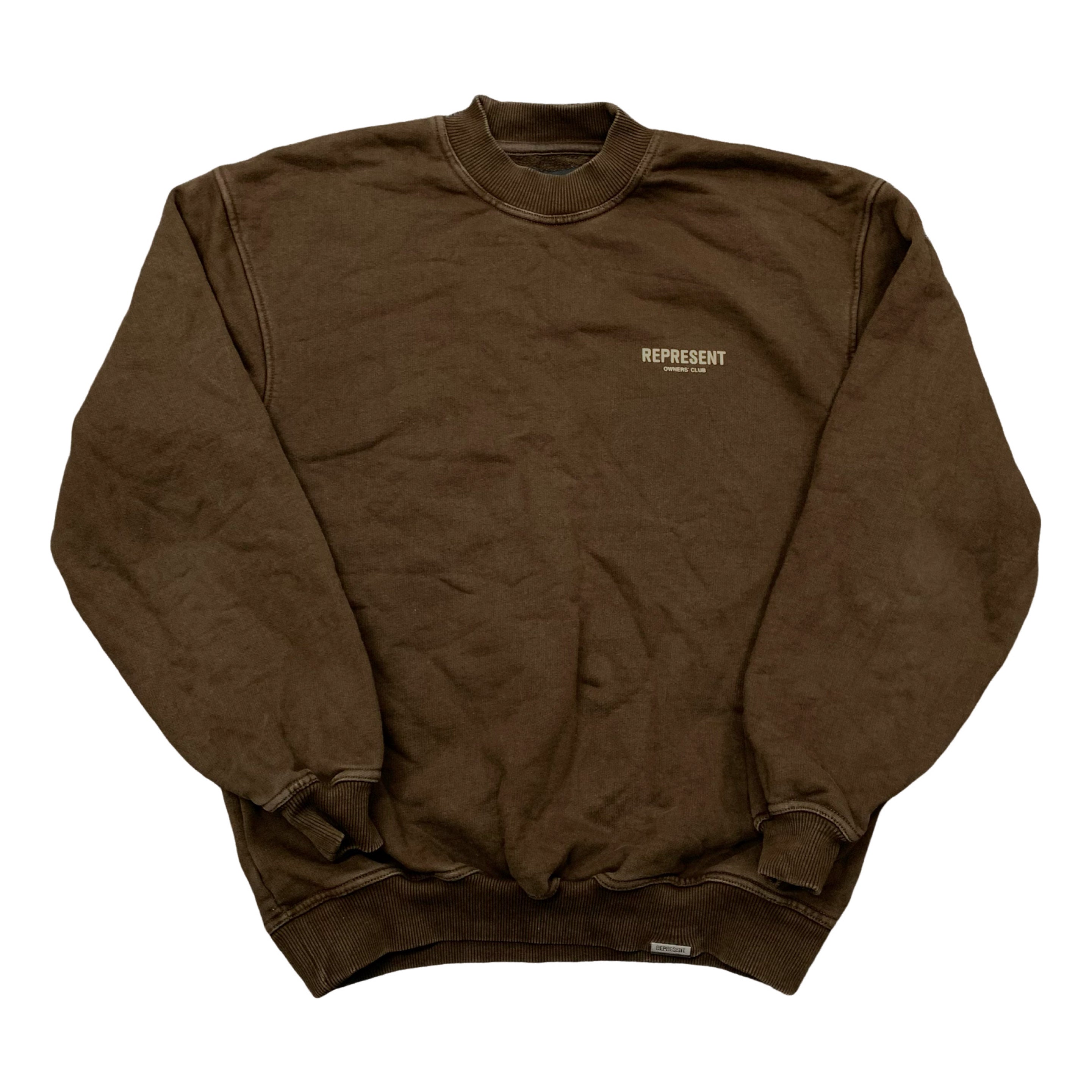 Represent Small Owners Club Brown Sweater Sweatshirt Crewneck
