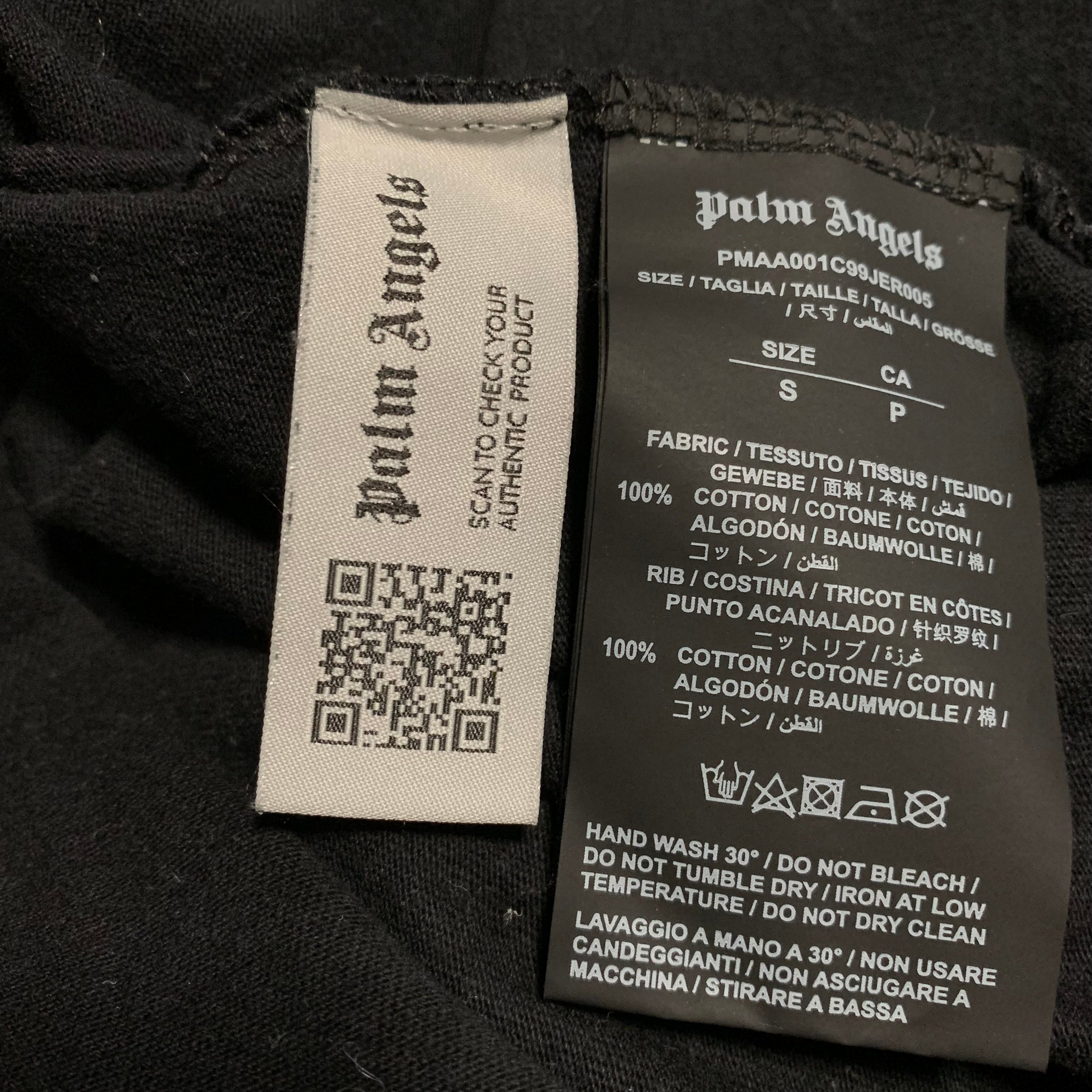 Palm Angels Small Tee Paris Sprayed Black T-Shirt