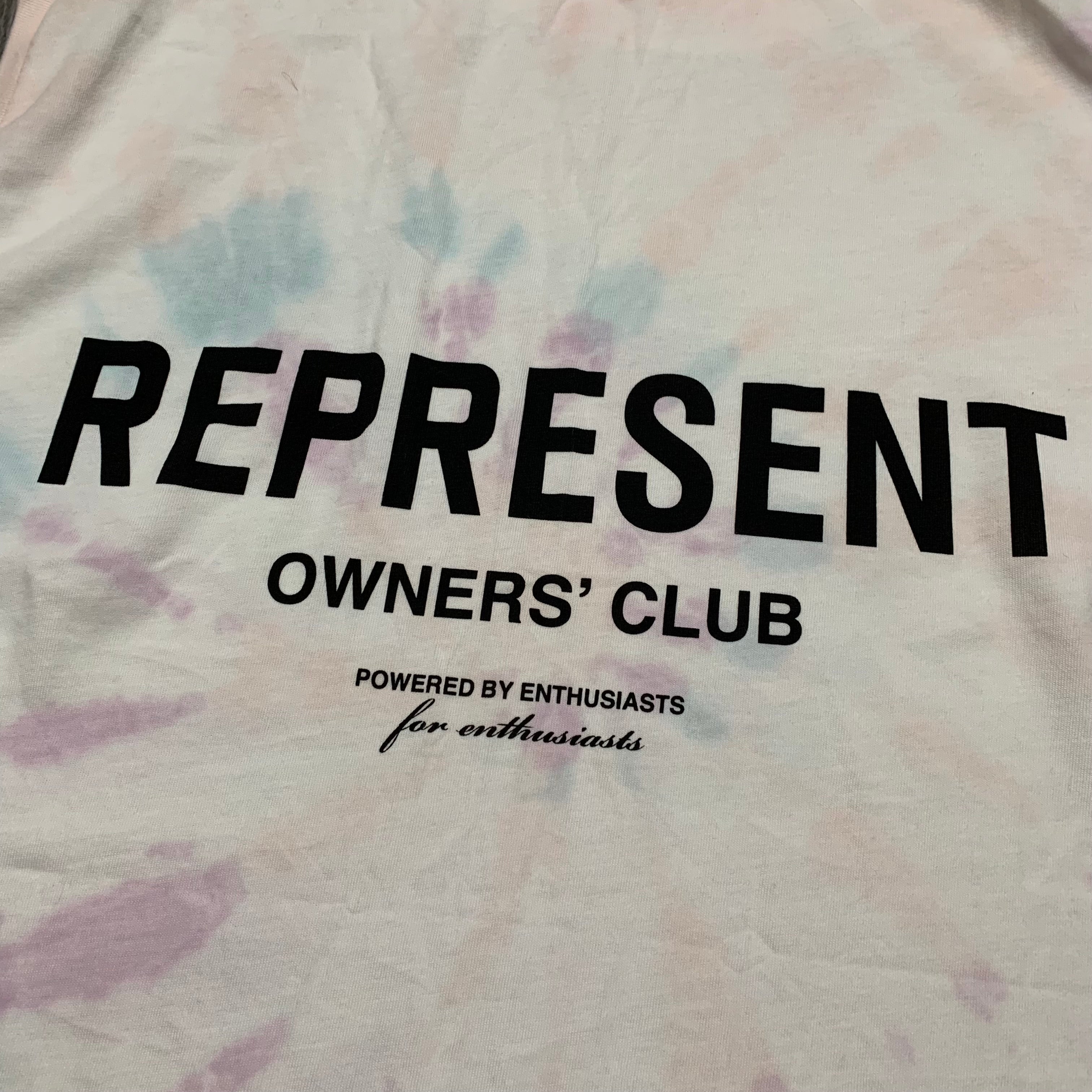 Represent XS Owners Club Tie Dye White Vest Sleeveless Tee