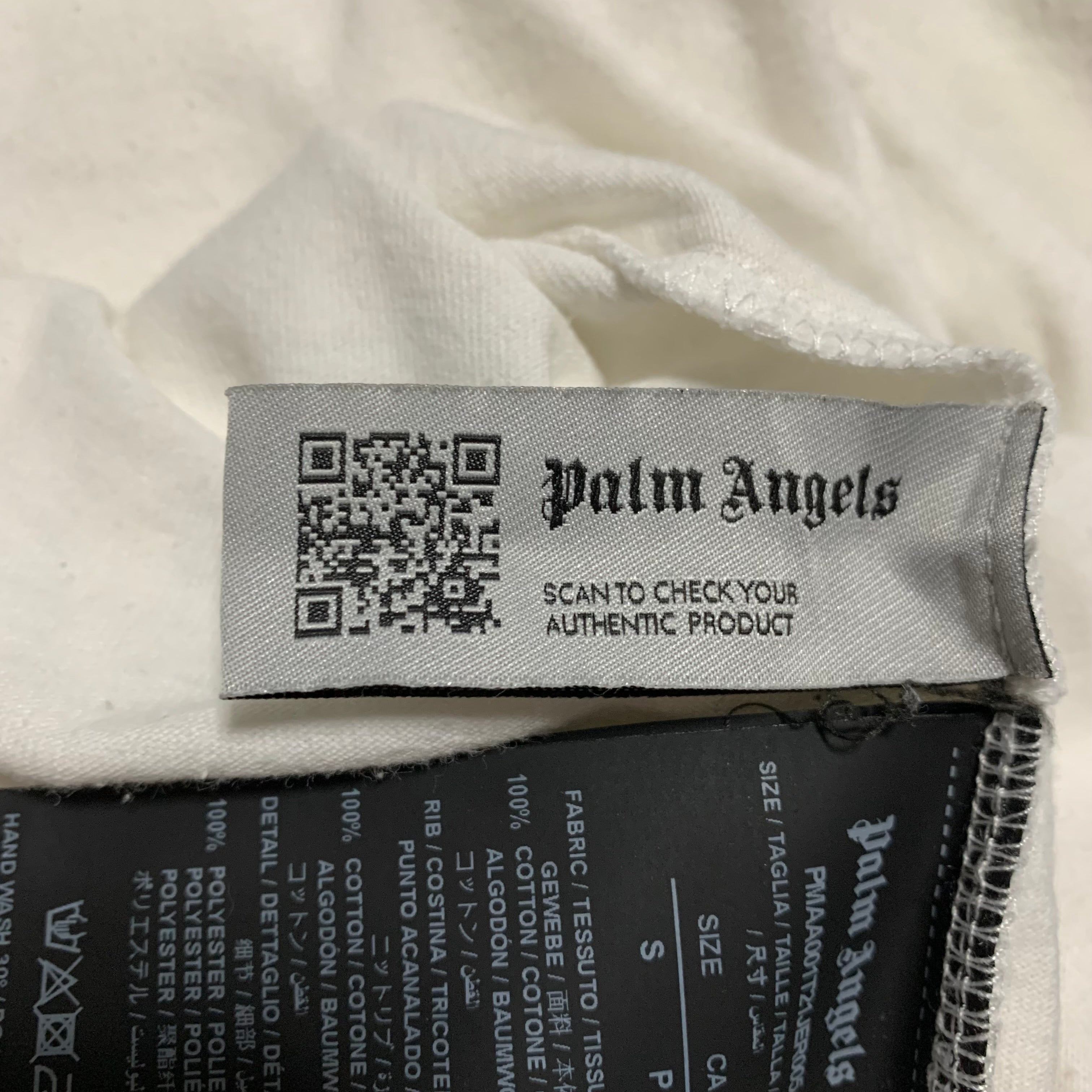 Palm Angels Small Firenze Sprayed White Tee