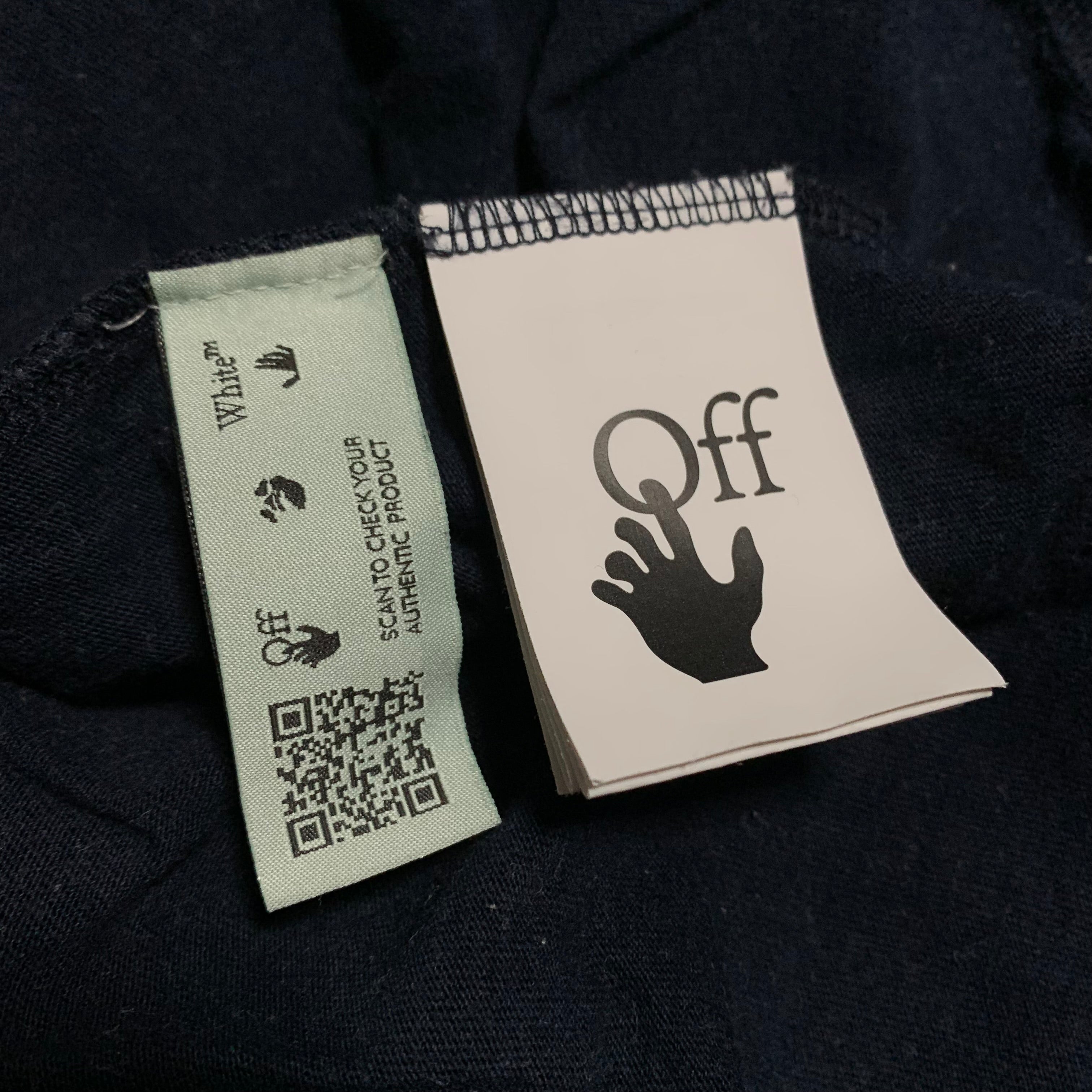 Off White Medium Staff Graphic Blue Tee Virgil Abloh