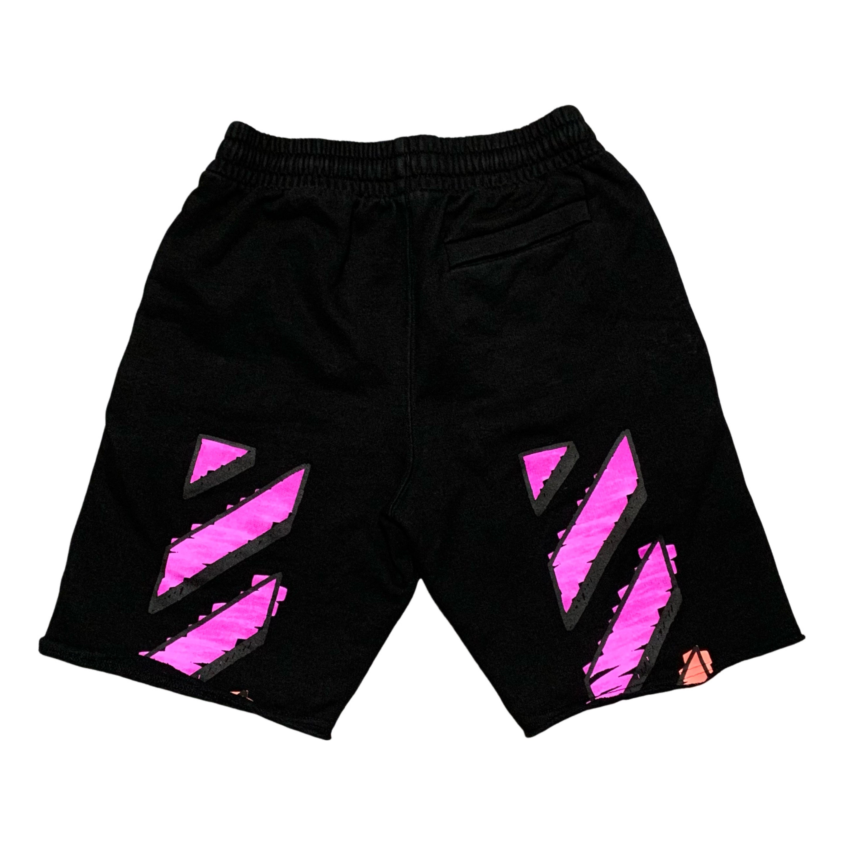 Off White XS Shorts Marker Diag Black Bottoms Virgil Abloh